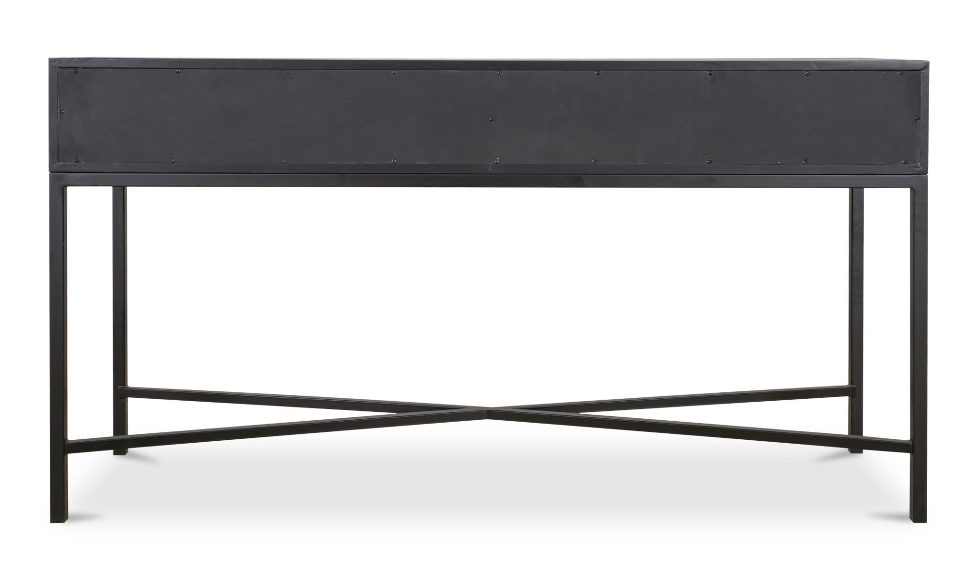 59.06" Black Solid Oak Console Table