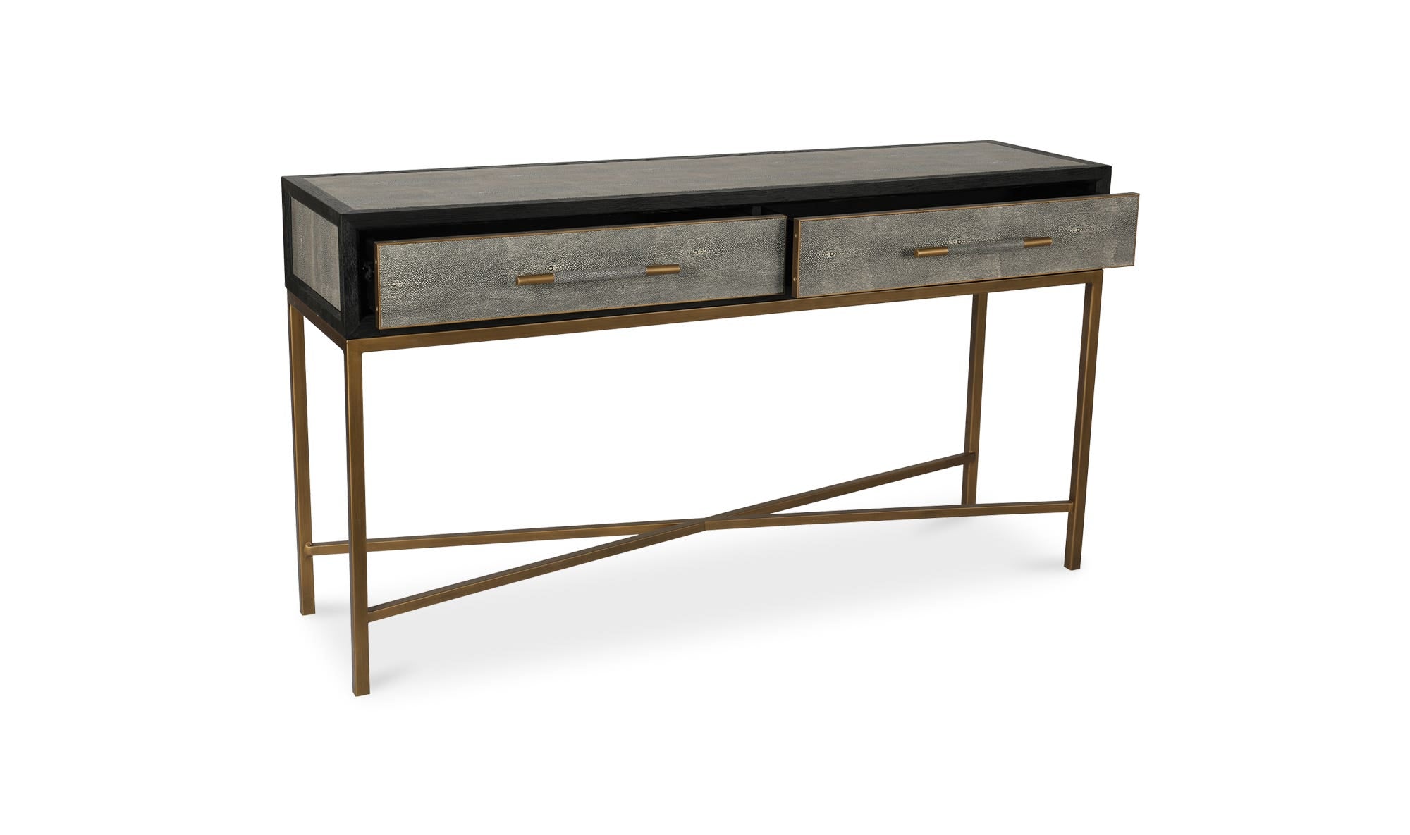 59" Grey Oak Console Table