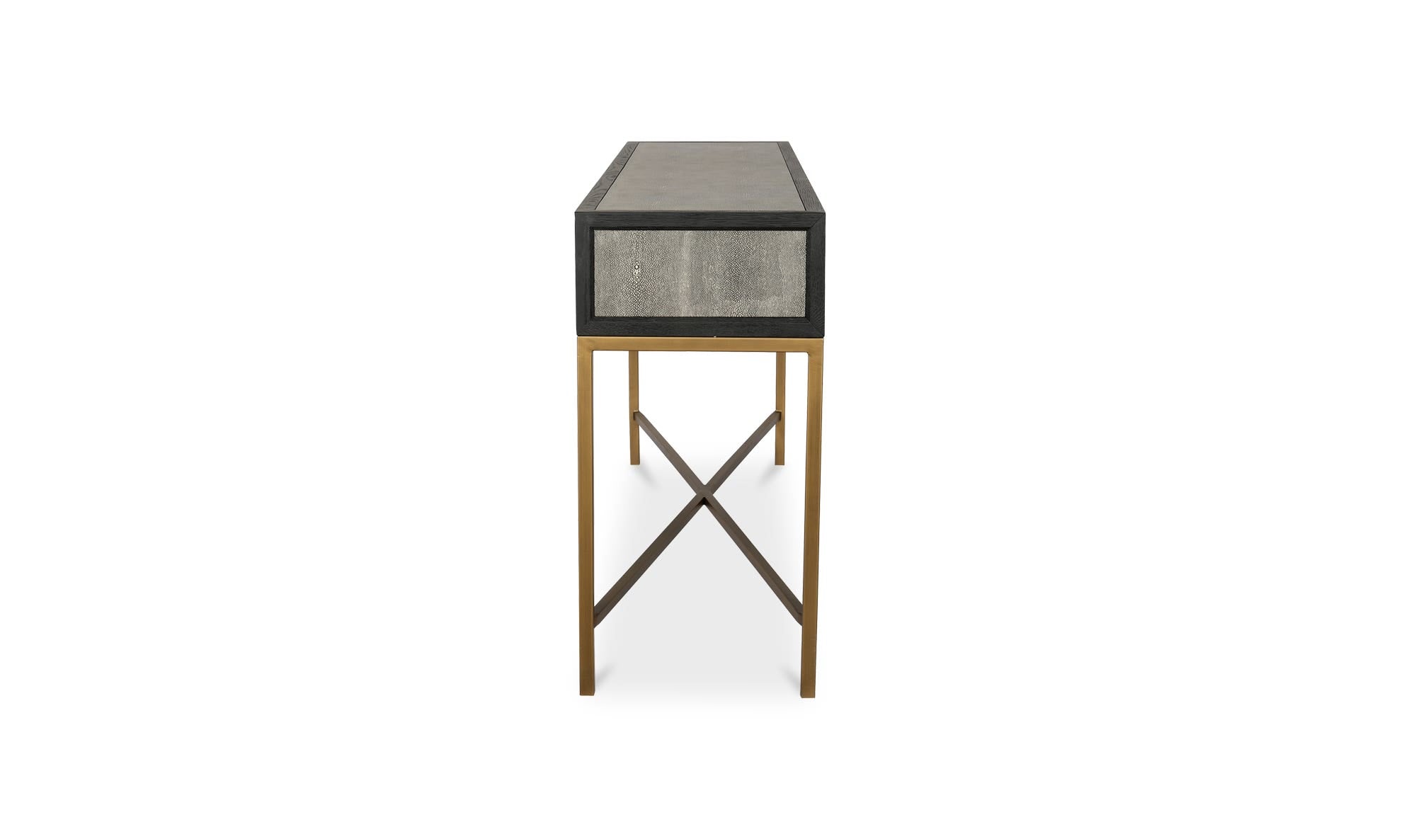 59" Grey Oak Console Table