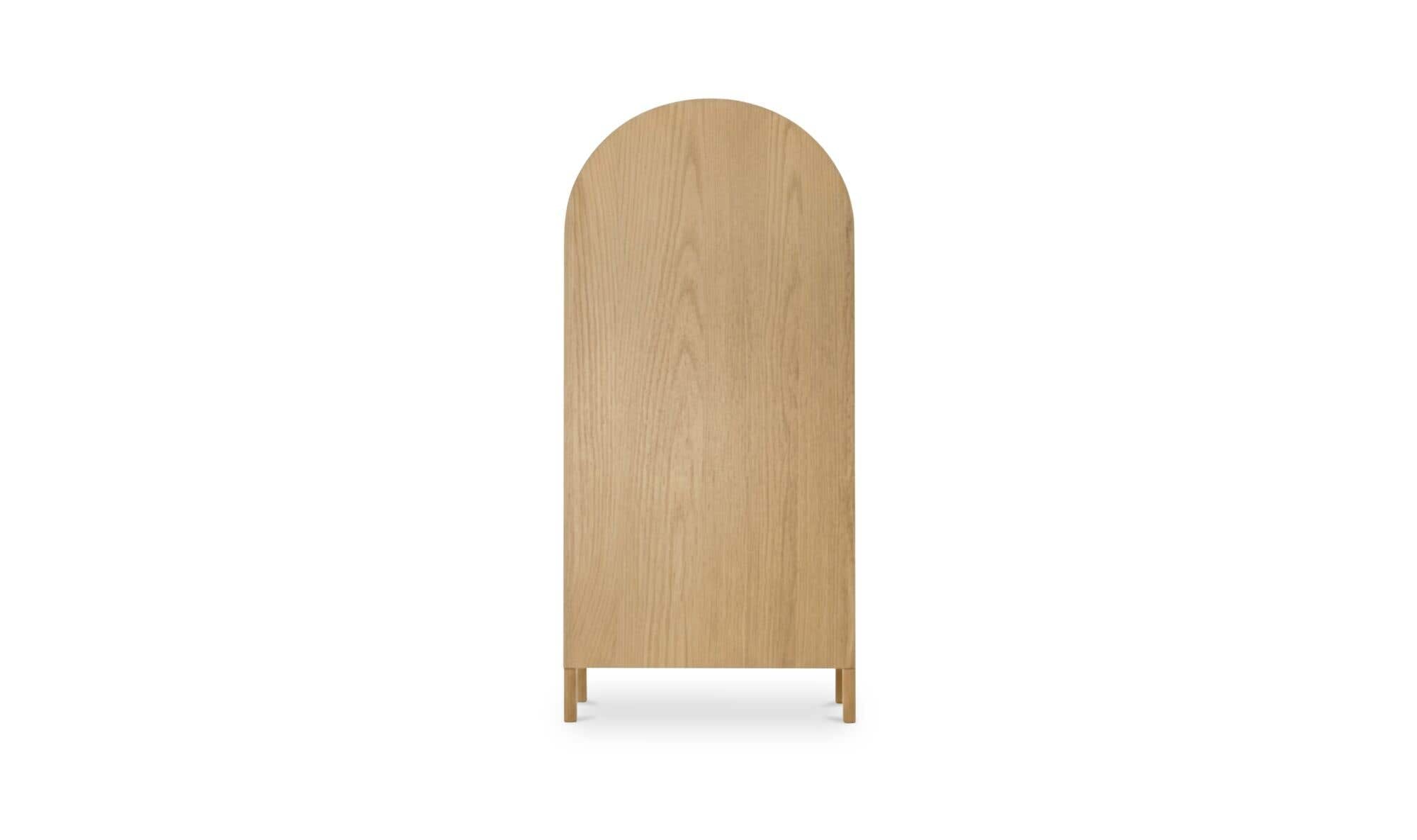 37.4" Natural Solid Oak Display Cabinet