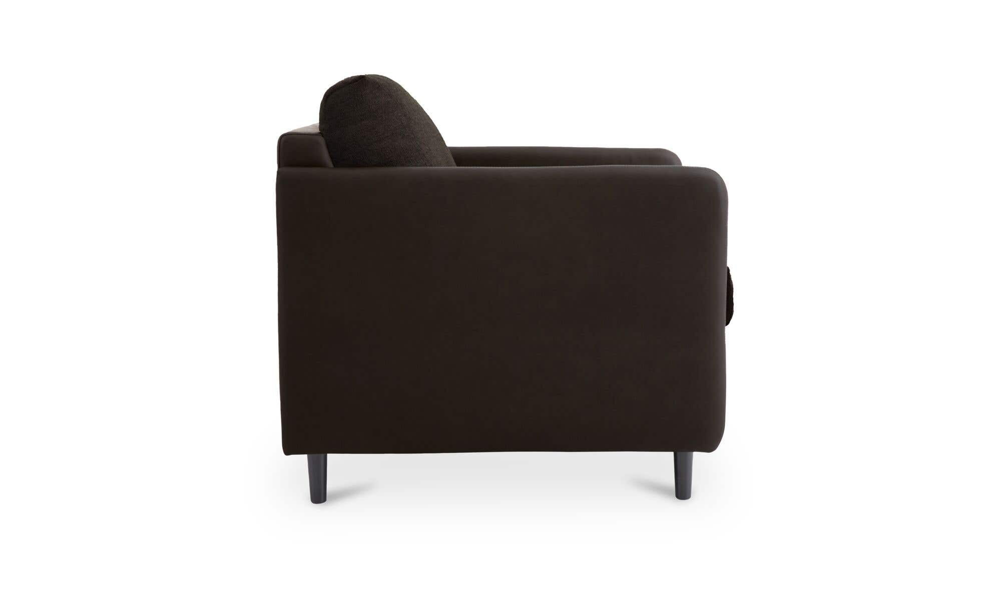 31.5" Warm Black Leather Accent Chair