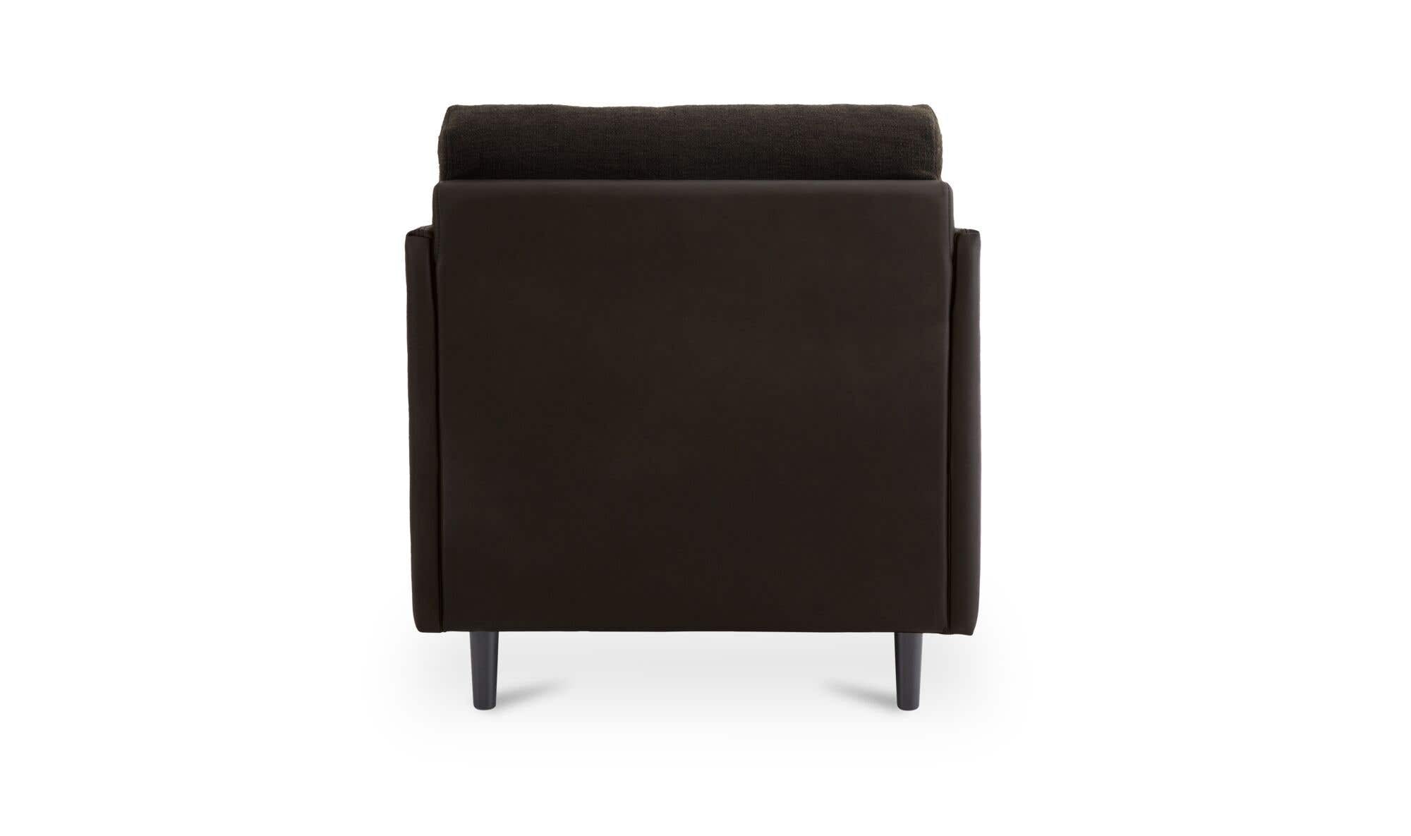 31.5" Warm Black Leather Accent Chair