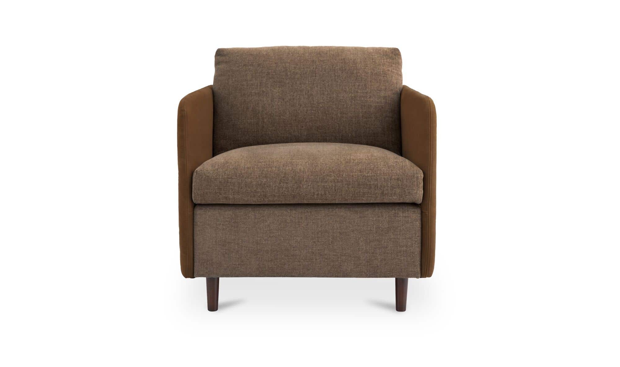 31.5" Brown Leather Accent Chair