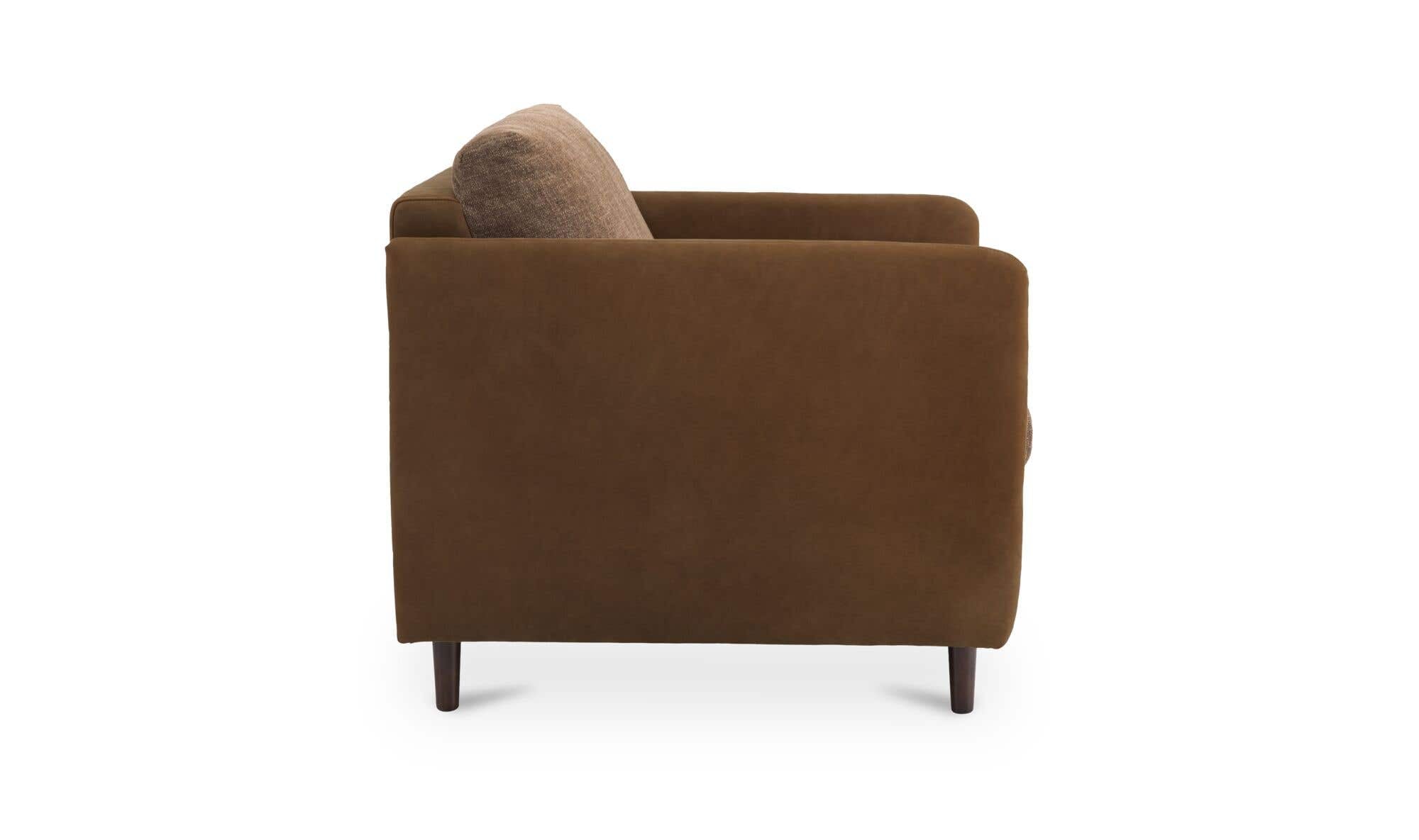 31.5" Brown Leather Accent Chair