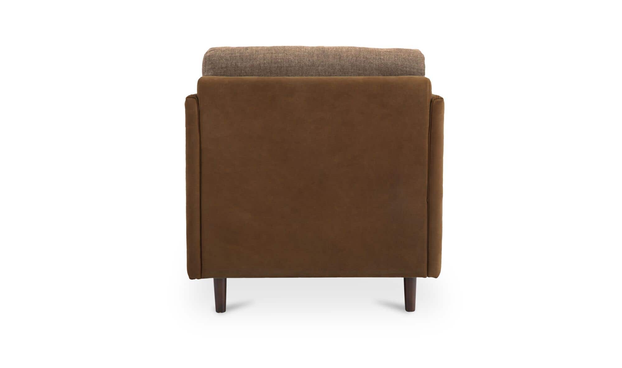 31.5" Brown Leather Accent Chair