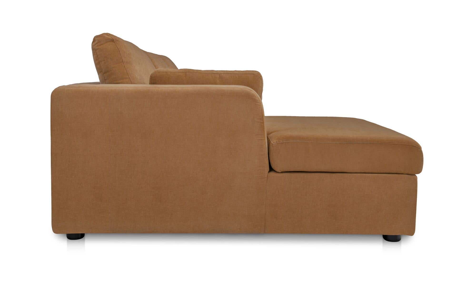 115.75" Ginger Upholstered Sleeper Storage Chaise Left Facing Sectional