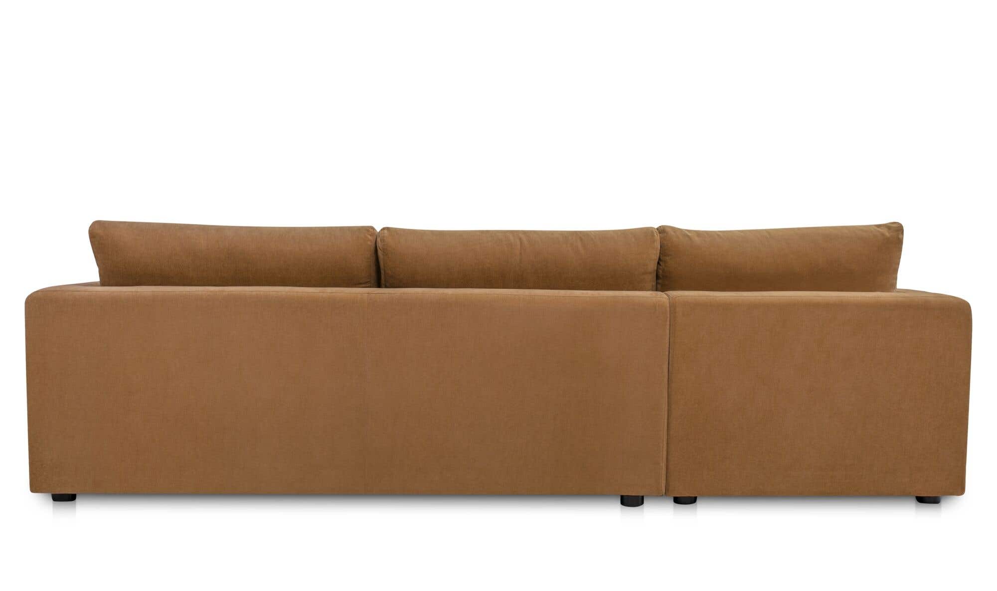 115.75" Ginger Upholstered Sleeper Storage Chaise Left Facing Sectional