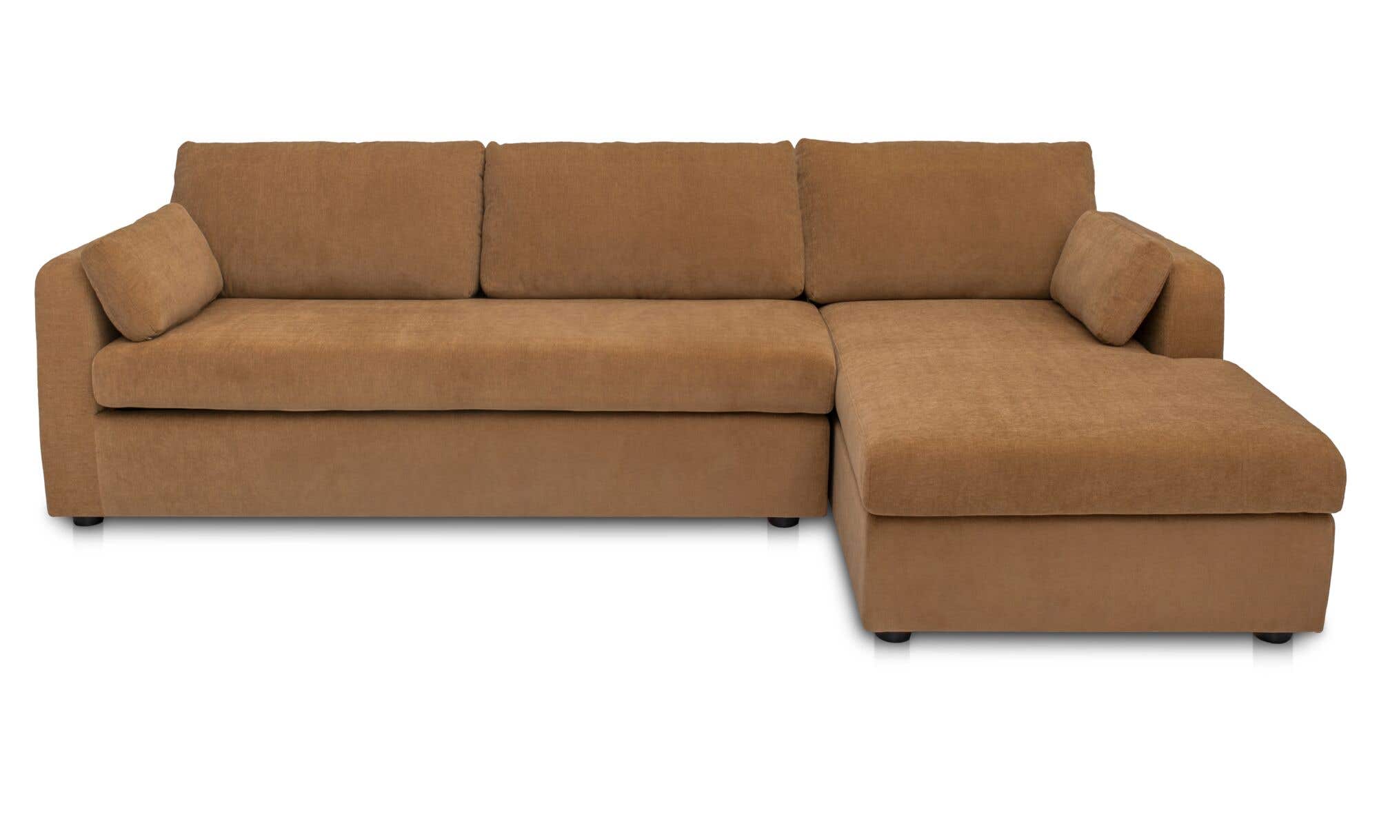 115.75" Ginger Upholstered Sleeper Storage Chaise Right Facing Sectional
