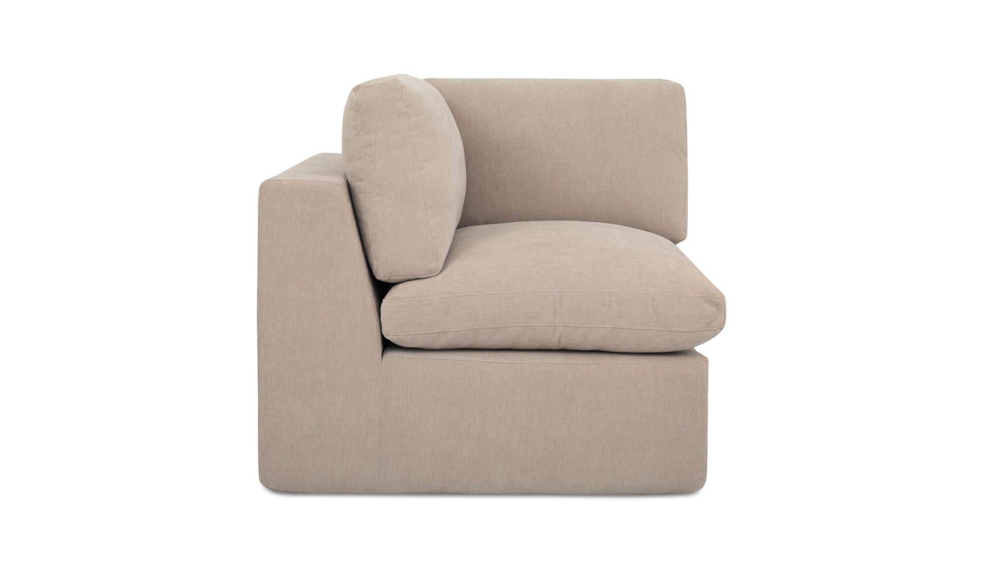 36.25" Pebble Upholstered Corner Chair