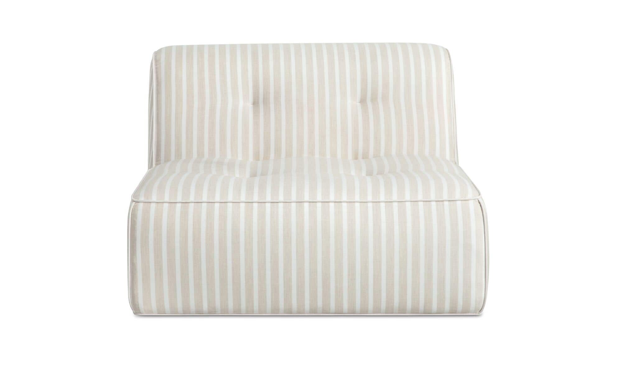 41.3" Brown Stripe Upholstered Sectional Component