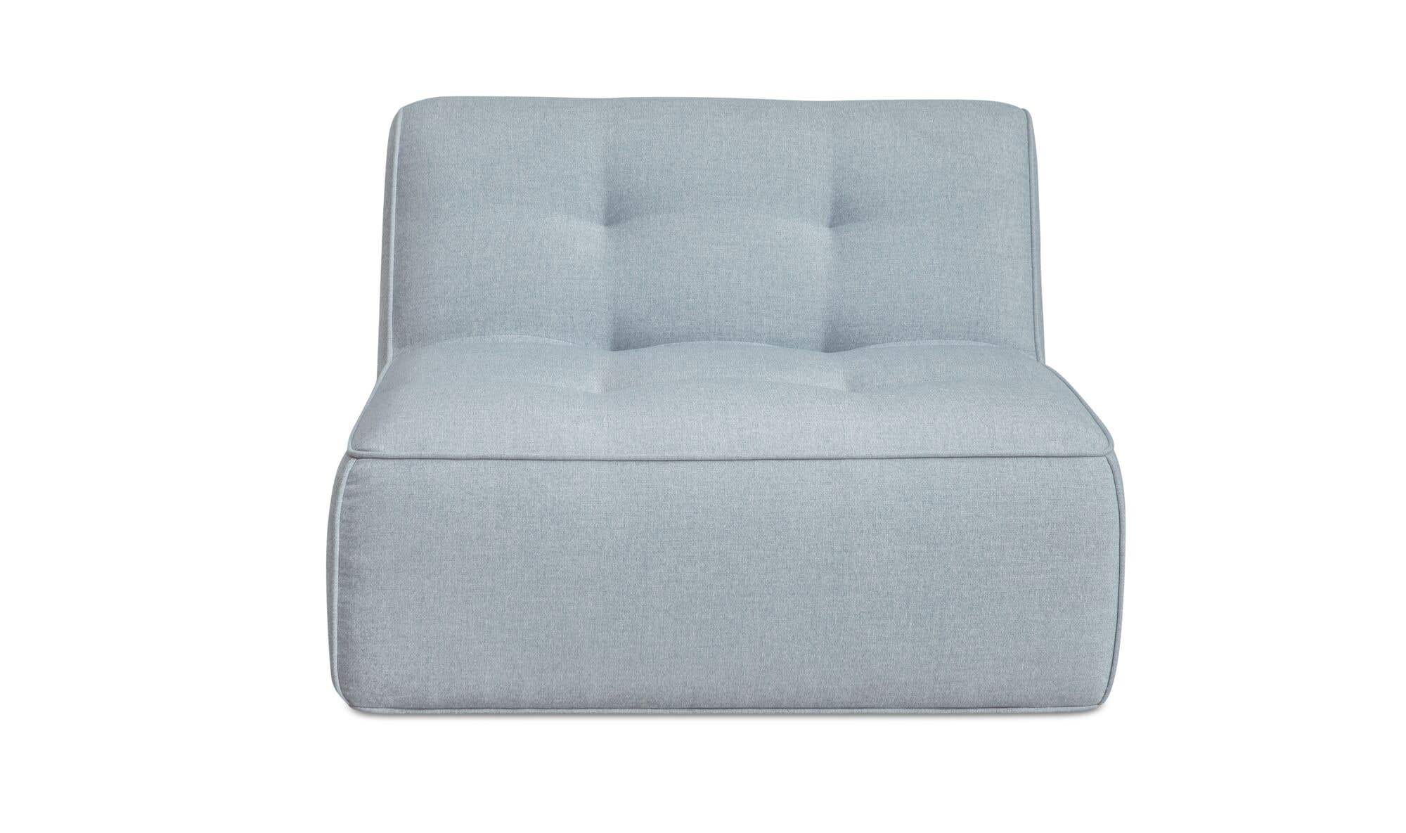 41.3" Light Blue Upholstered Sectional Component