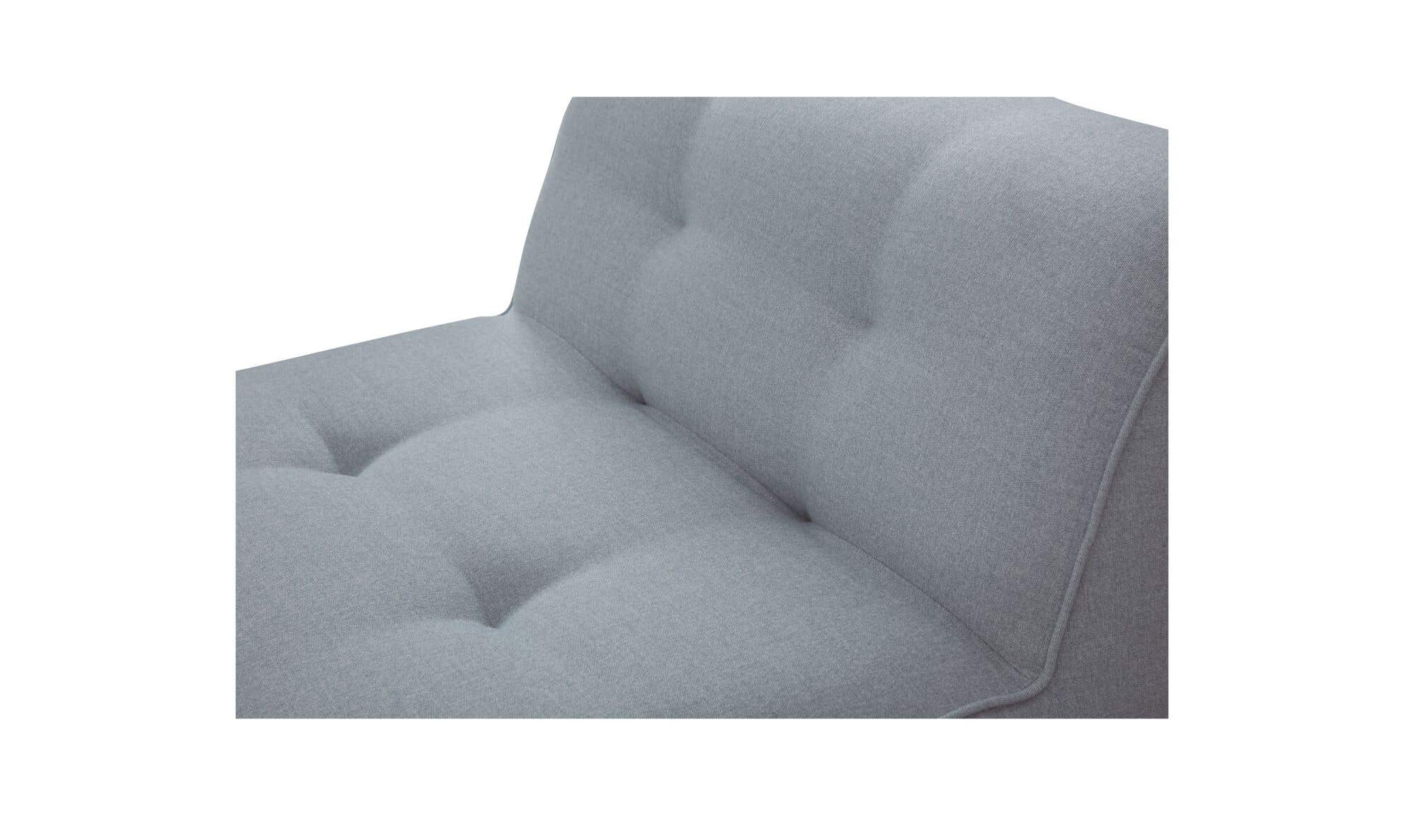41.3" Light Blue Upholstered Sectional Component