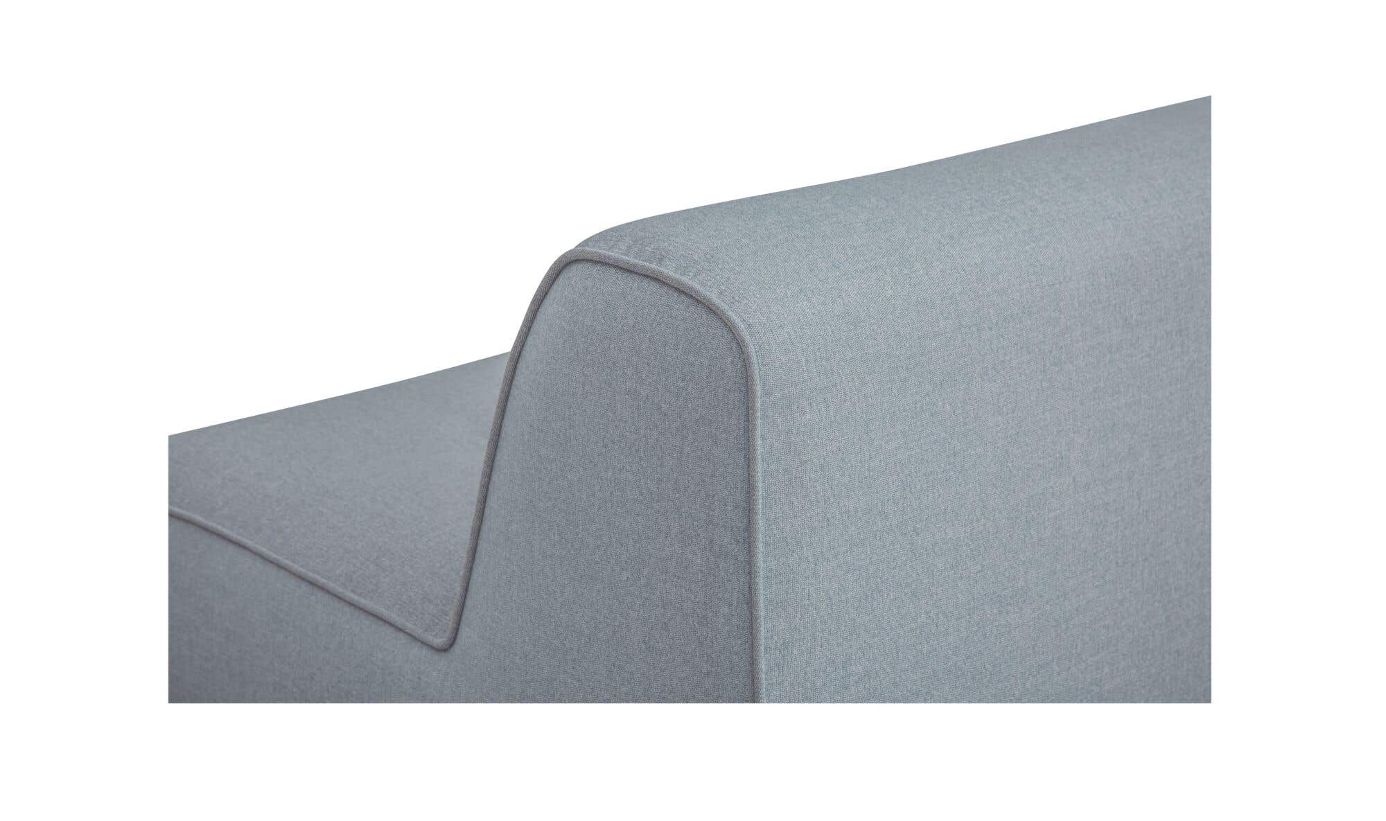 41.3" Light Blue Upholstered Sectional Component