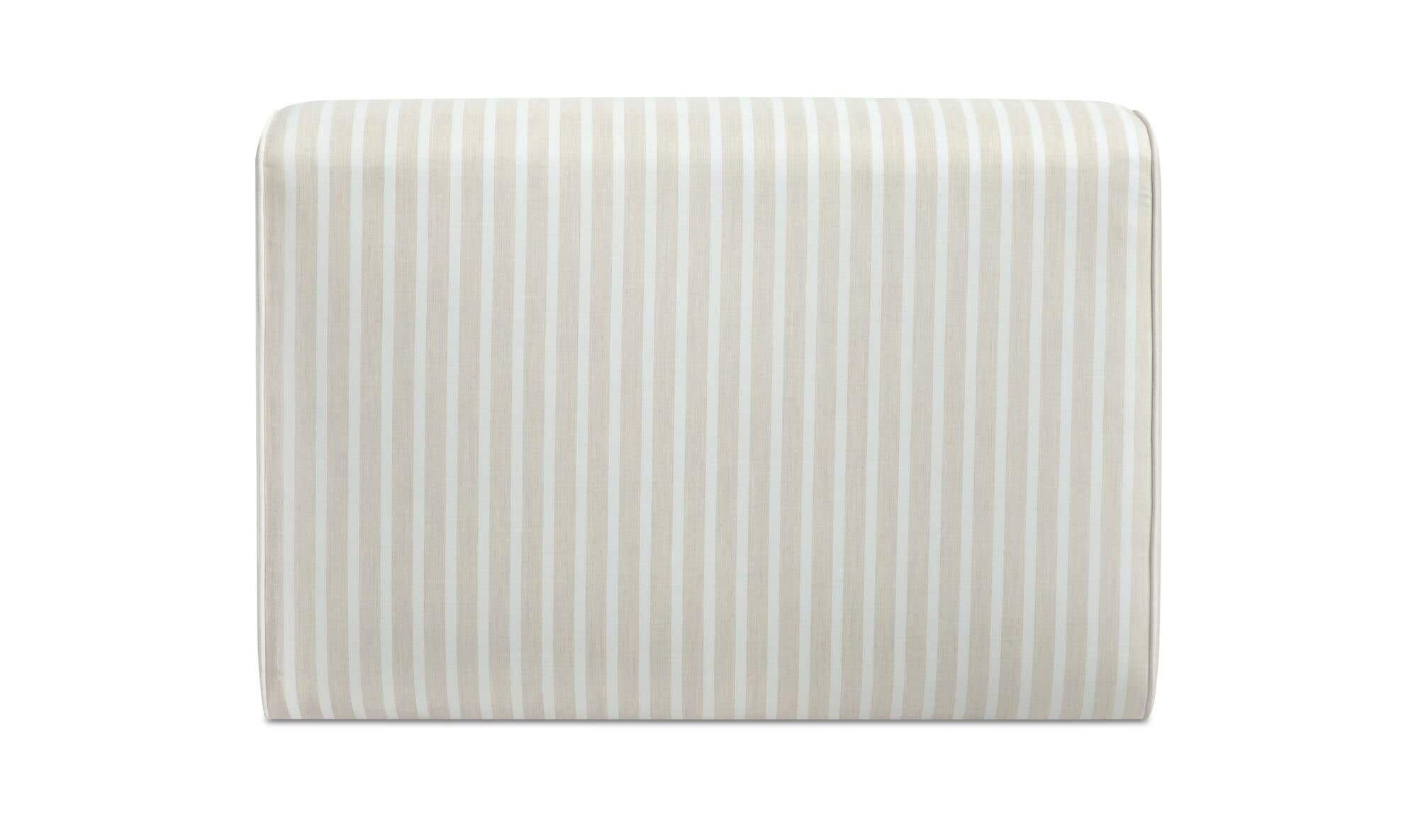 41.3" Brown Stripe Upholstered Chaise