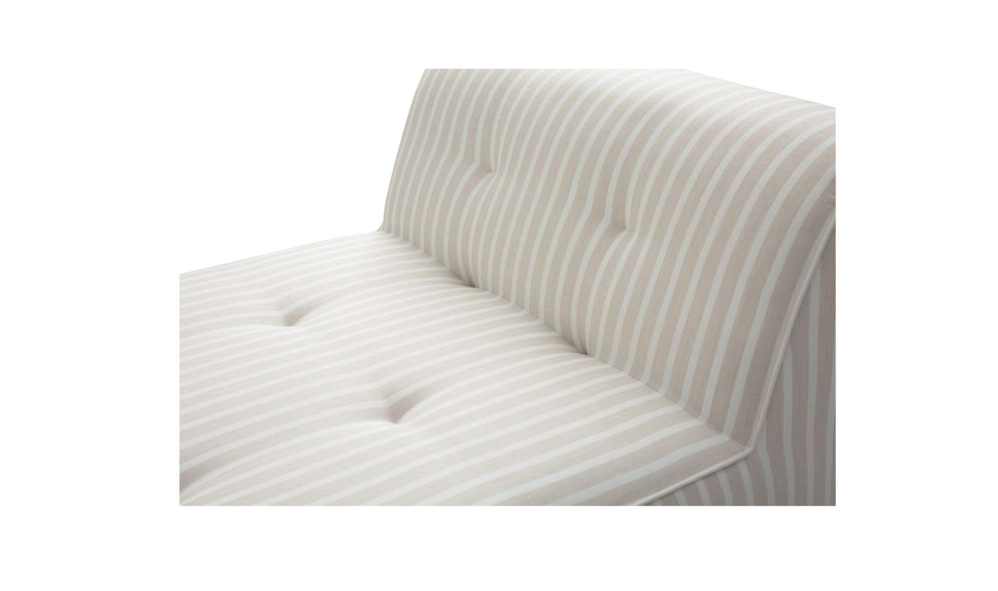 41.3" Brown Stripe Upholstered Chaise