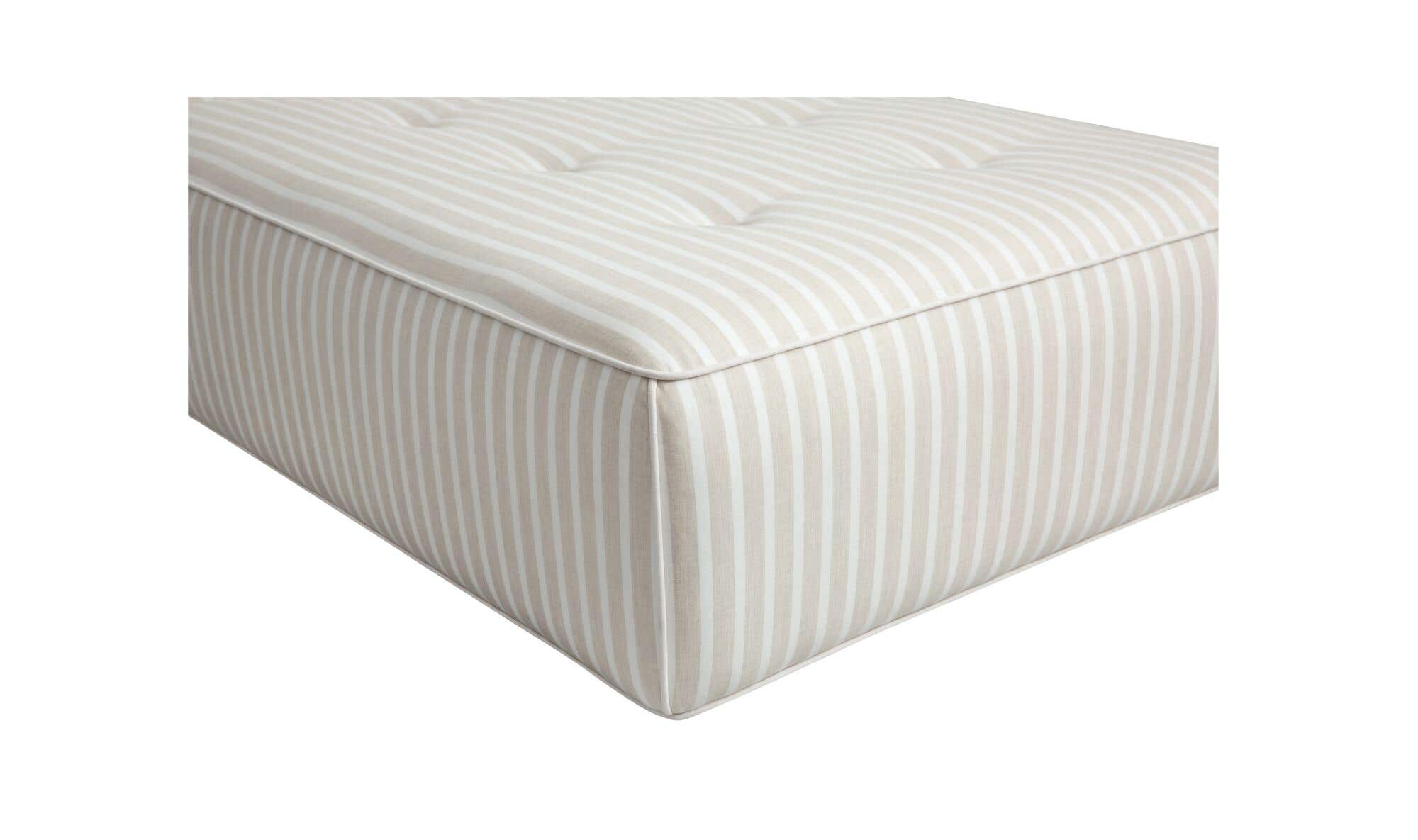 41.3" Brown Stripe Upholstered Chaise