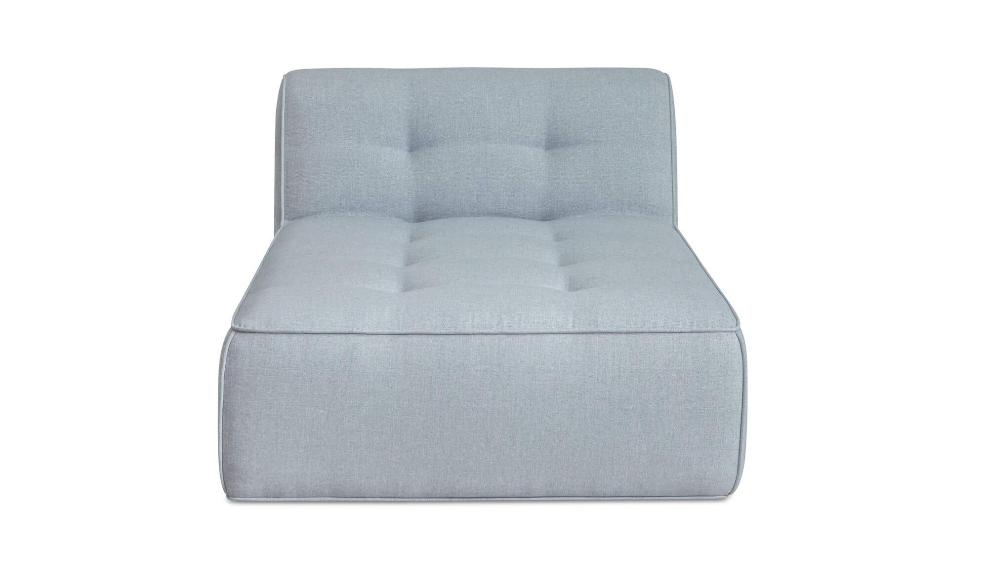 41.3" Light Blue Upholstered Chaise