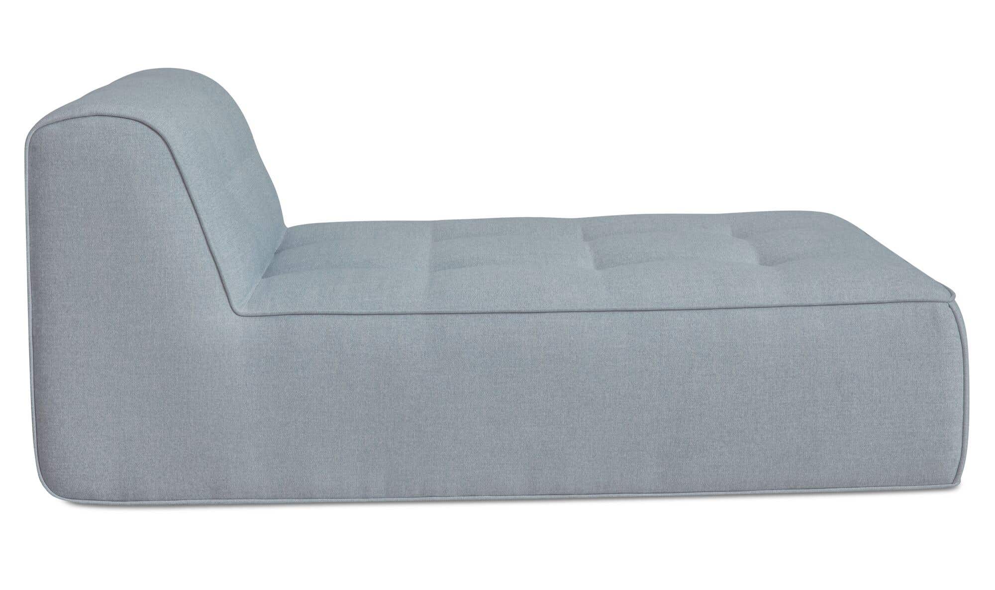 41.3" Light Blue Upholstered Chaise