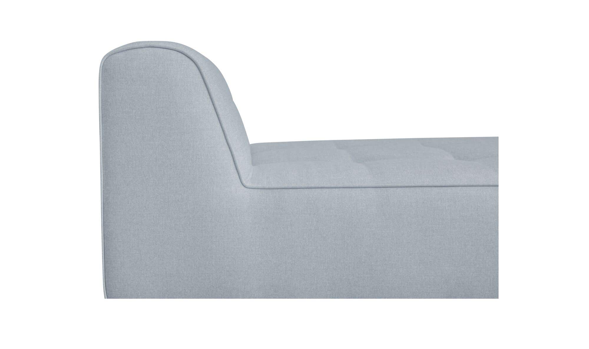 41.3" Light Blue Upholstered Chaise