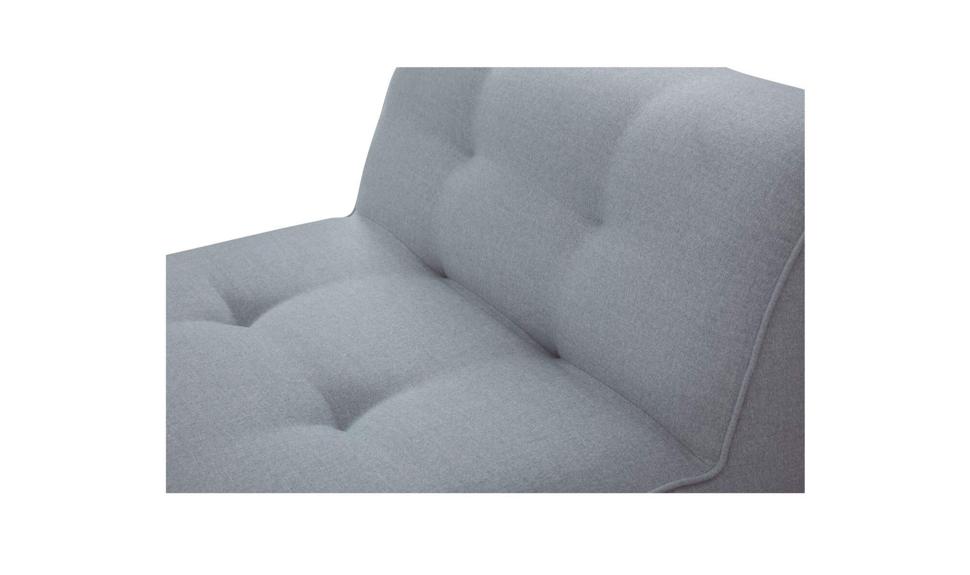41.3" Light Blue Upholstered Chaise