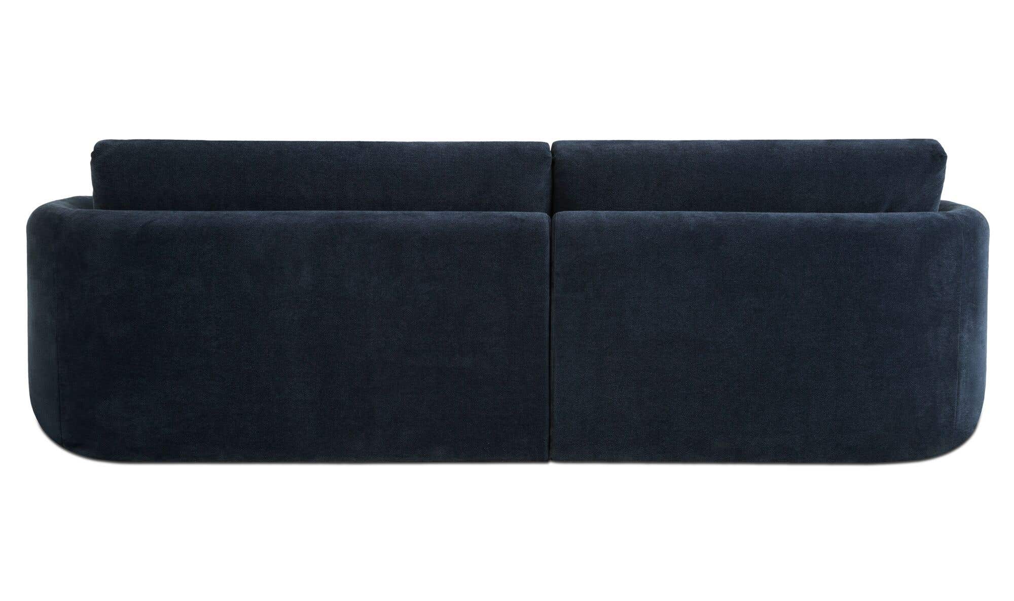 108.7" Dark Blue Upholstered Right Facing Sectional