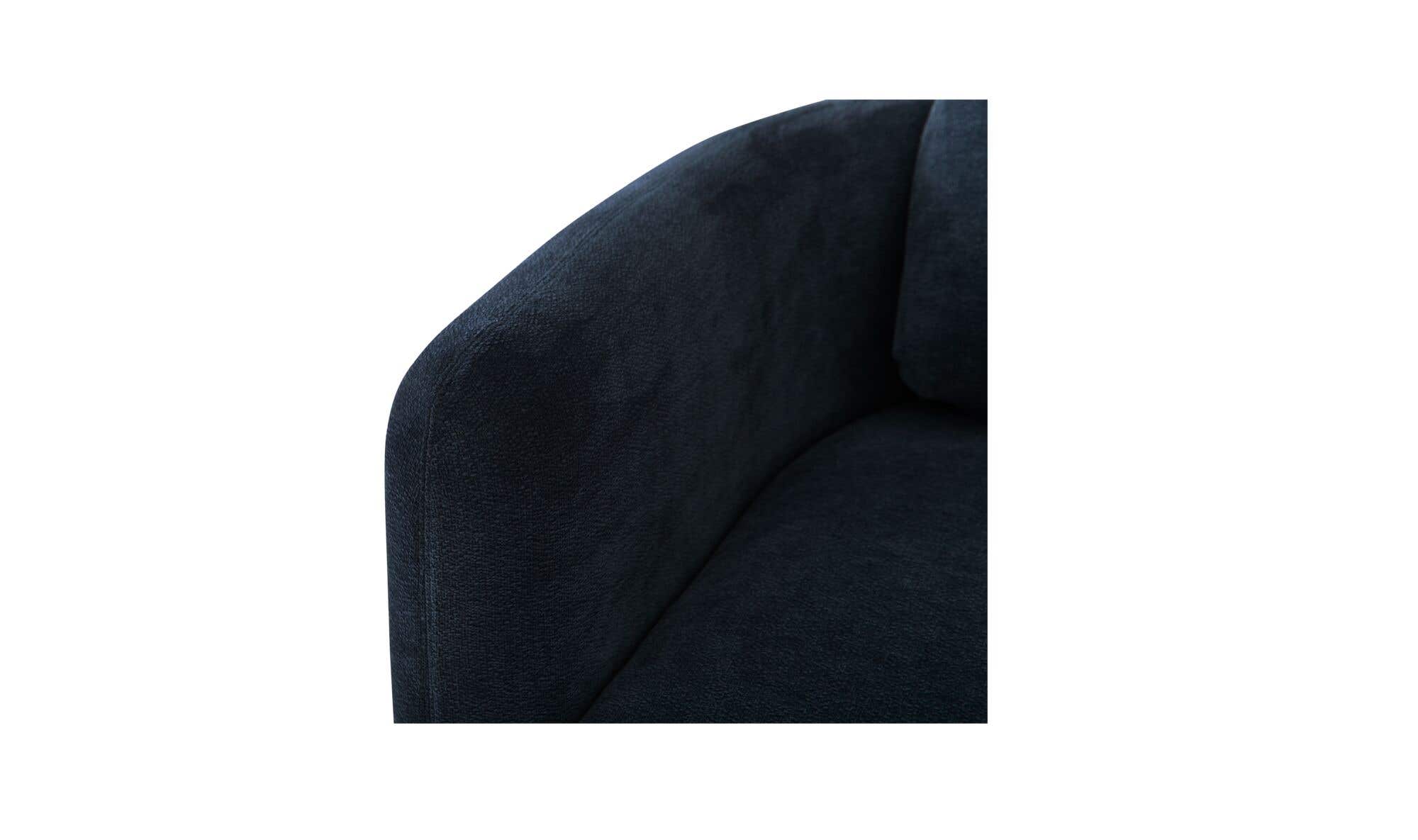 108.7" Dark Blue Upholstered Right Facing Sectional