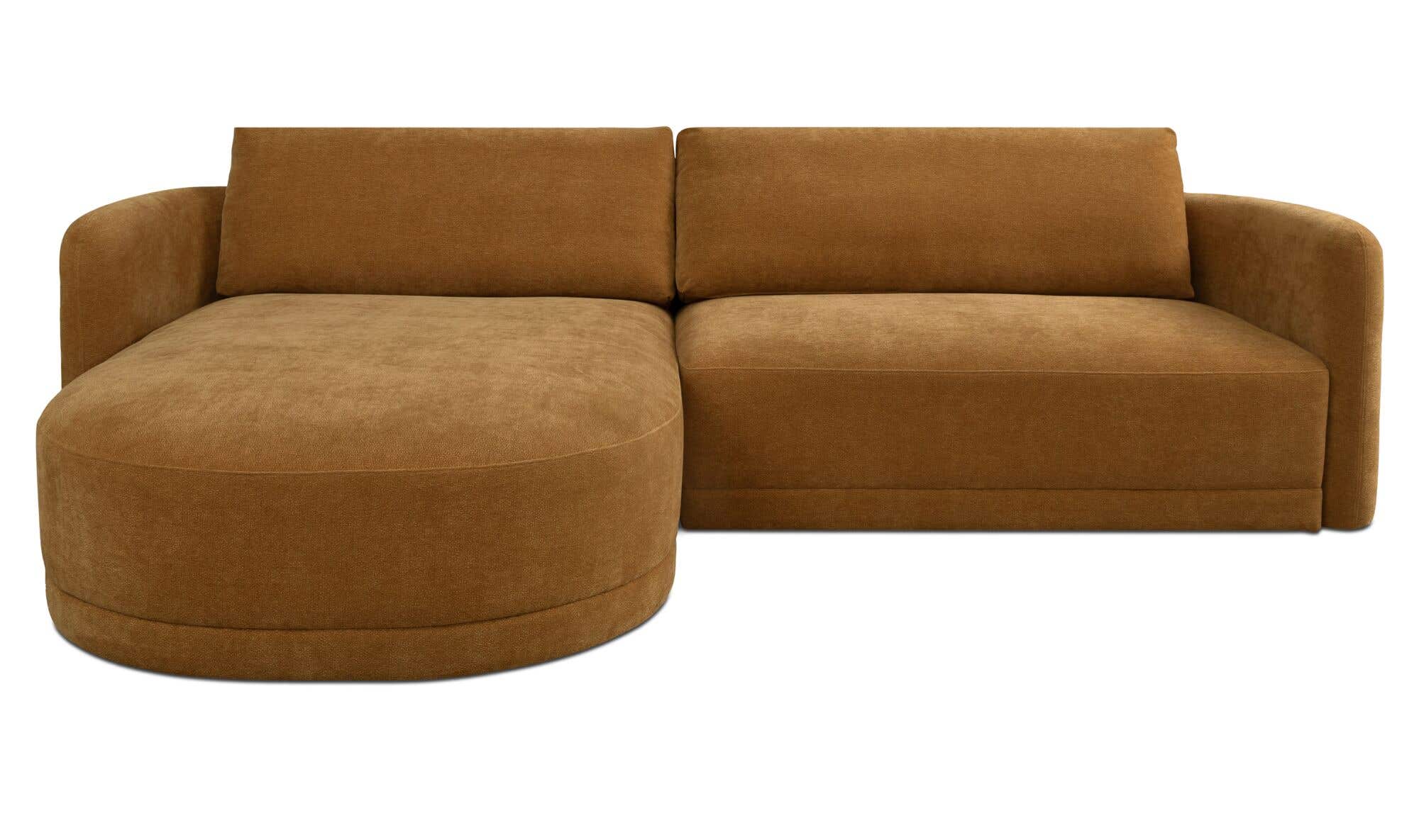 108.7" Ginger Upholstered Left Facing Sectional
