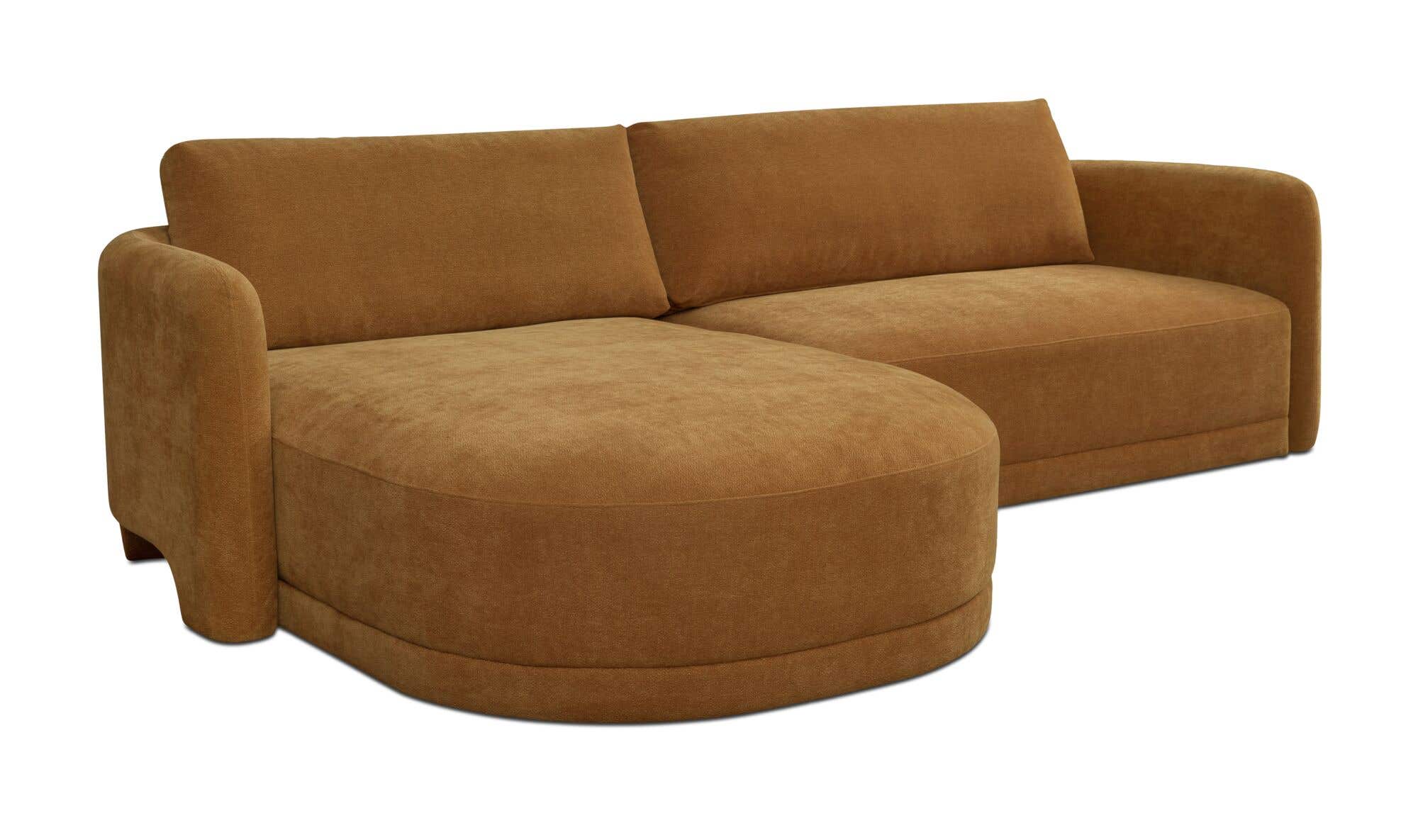 108.7" Ginger Upholstered Left Facing Sectional