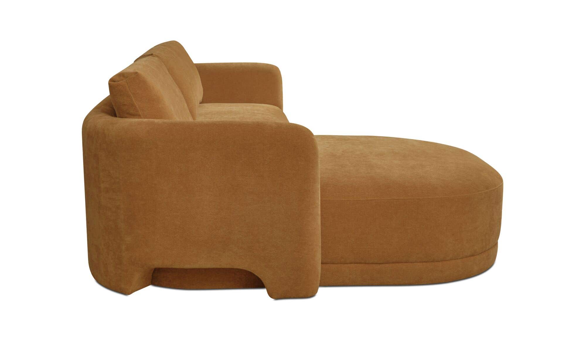 108.7" Ginger Upholstered Left Facing Sectional