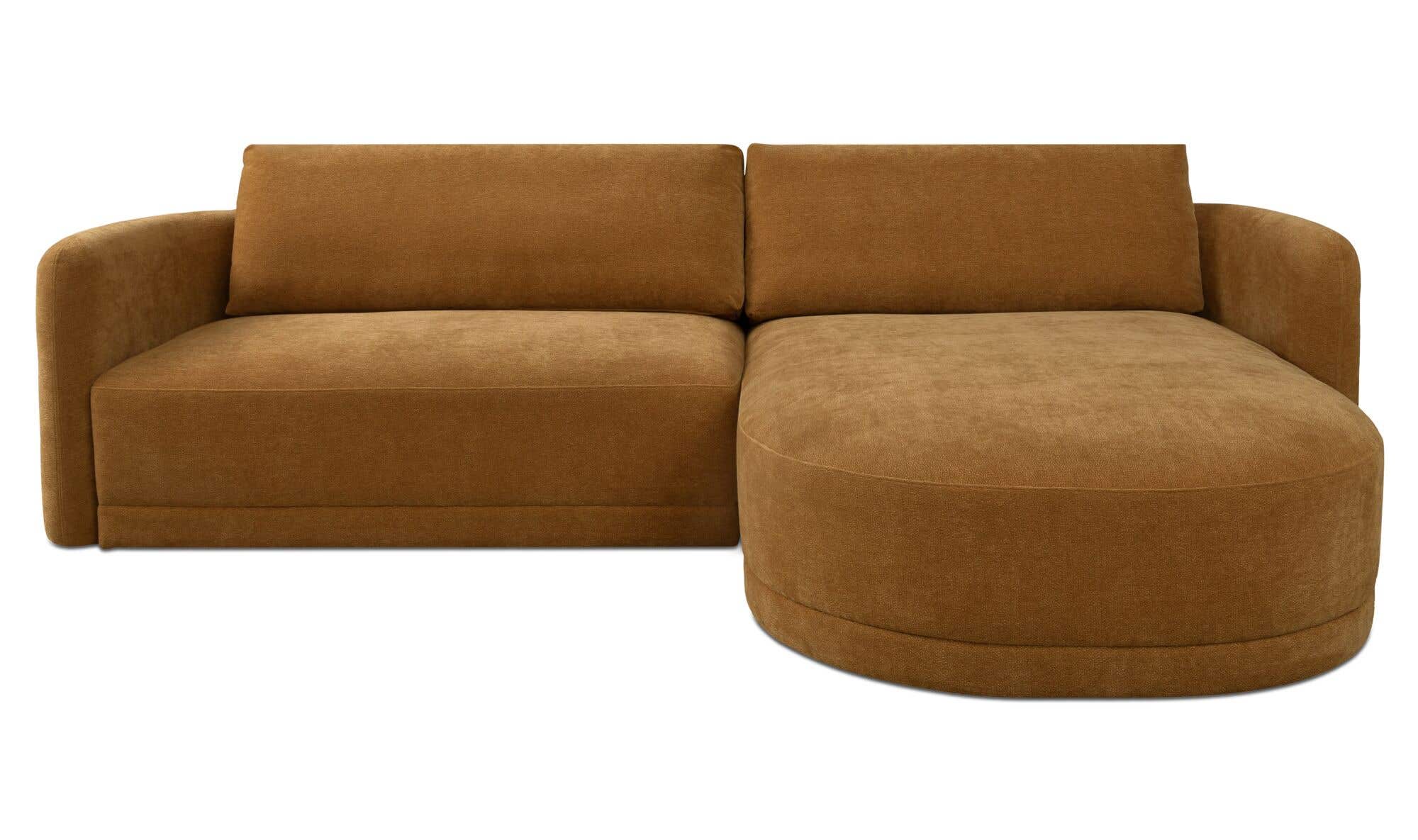 108.7" Ginger Upholstered Right Facing Sectional