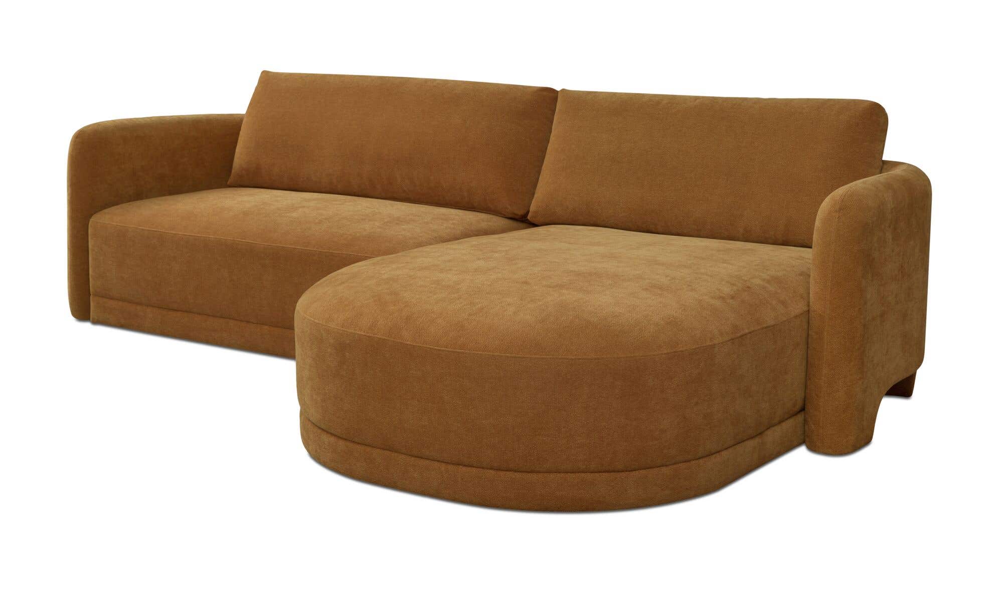 108.7" Ginger Upholstered Right Facing Sectional