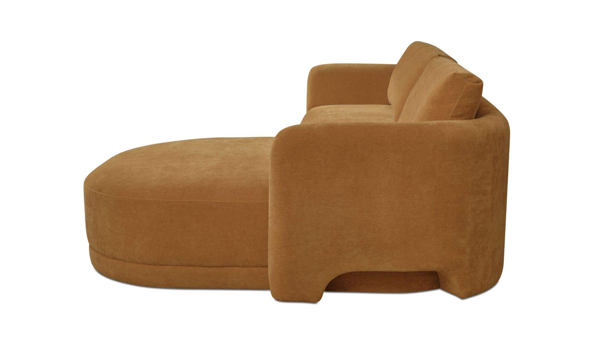 108.7" Ginger Upholstered Right Facing Sectional