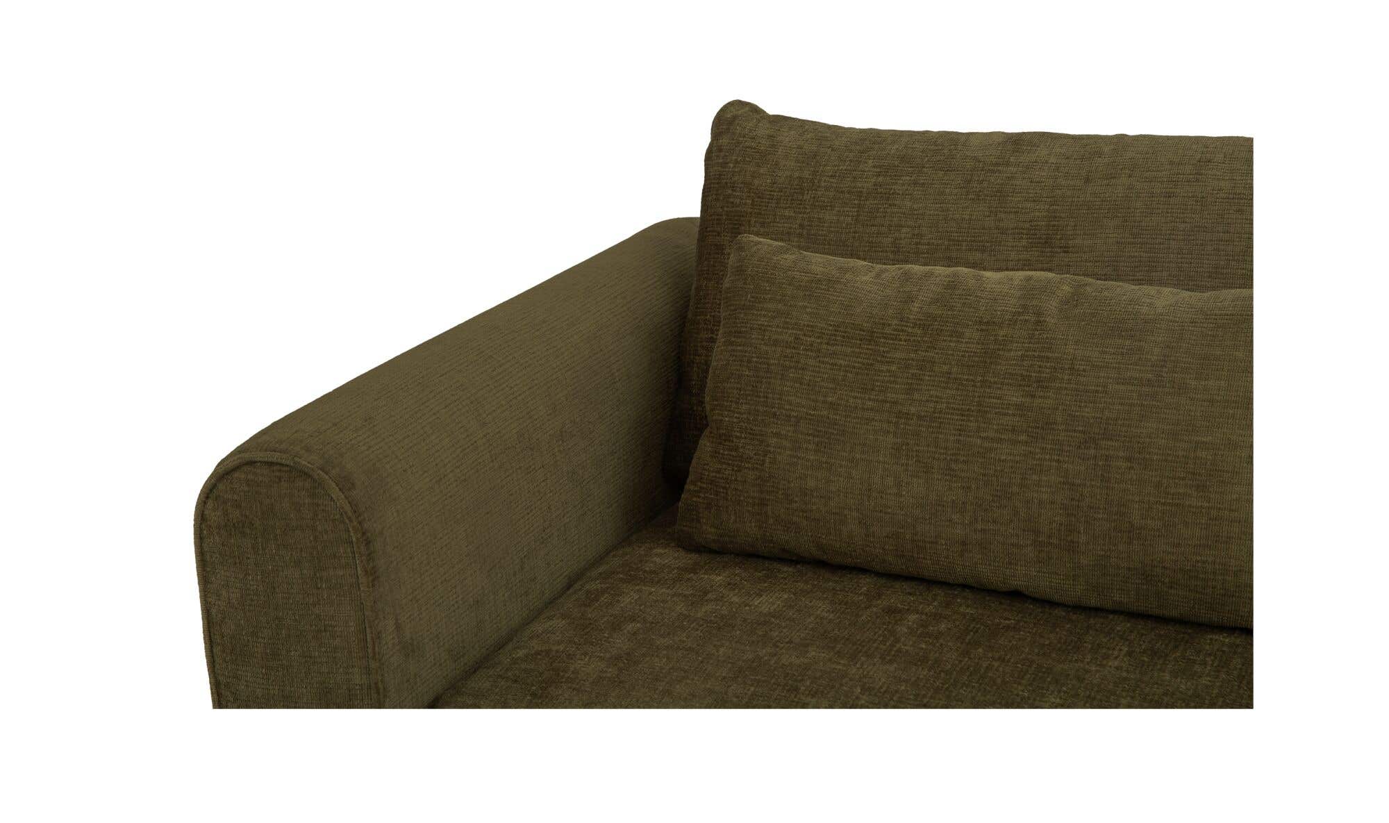 40.16" Dark Green Upholstered Left Arm Facing Chair