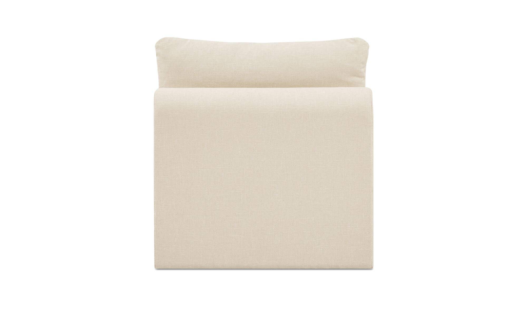 33.46" Light Beige Upholstered Slipper Chair