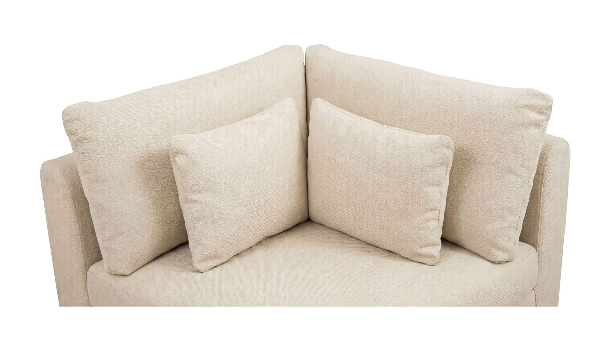40.16" Light Beige Upholstered Corner Chair
