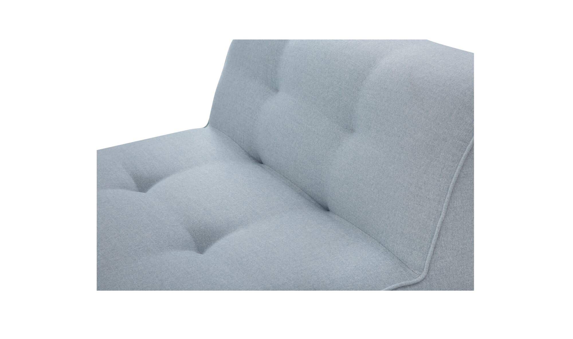 123.9" Light Blue Upholstered 3 Piece Sofa