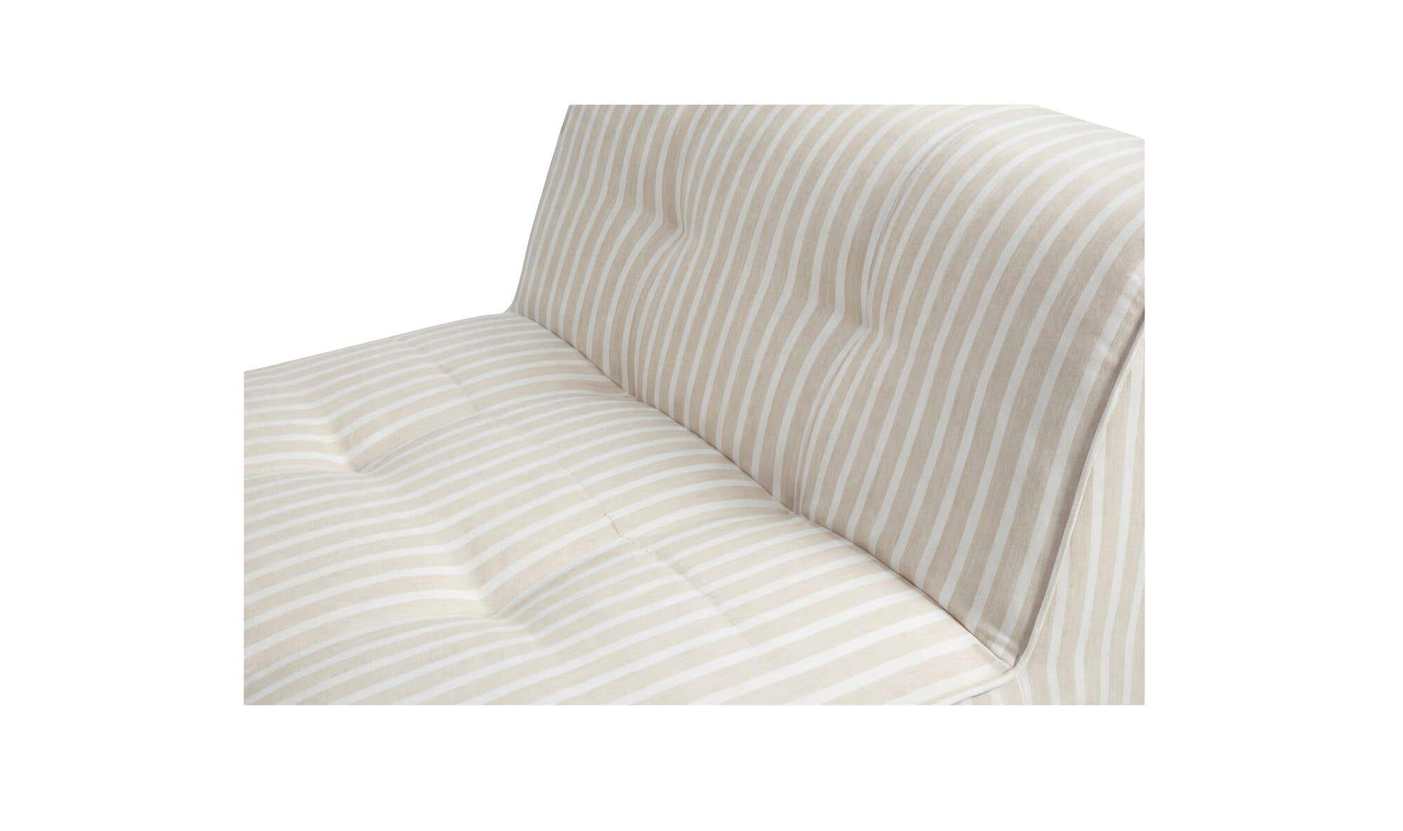 82.6" Brown Stripe Aluminum 2 Piece Outdoor Nook