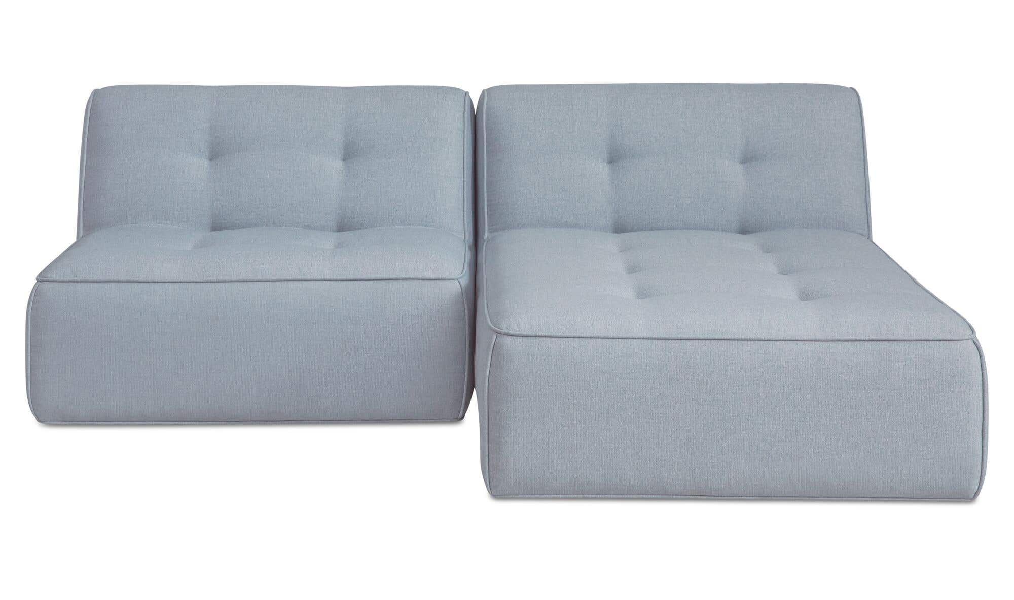 82.6" Light Blue Aluminum 2 Piece Outdoor Nook