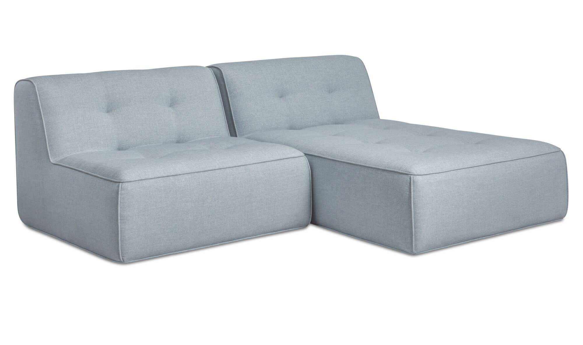 82.6" Light Blue Aluminum 2 Piece Outdoor Nook