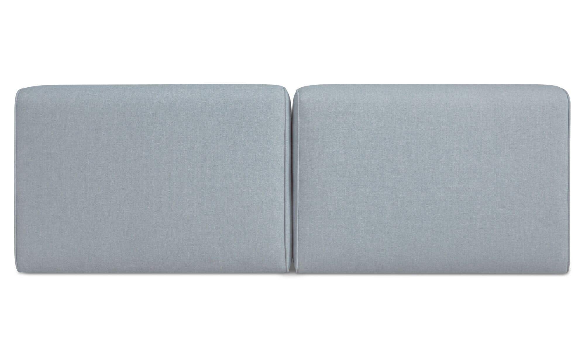 82.6" Light Blue Aluminum 2 Piece Outdoor Sun Lounger