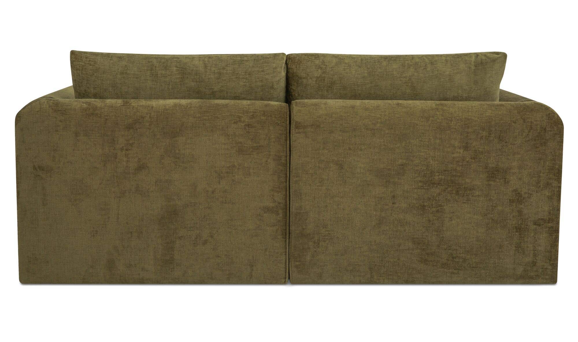 80.3" Dark Green Upholstered Nook Modular Sectional