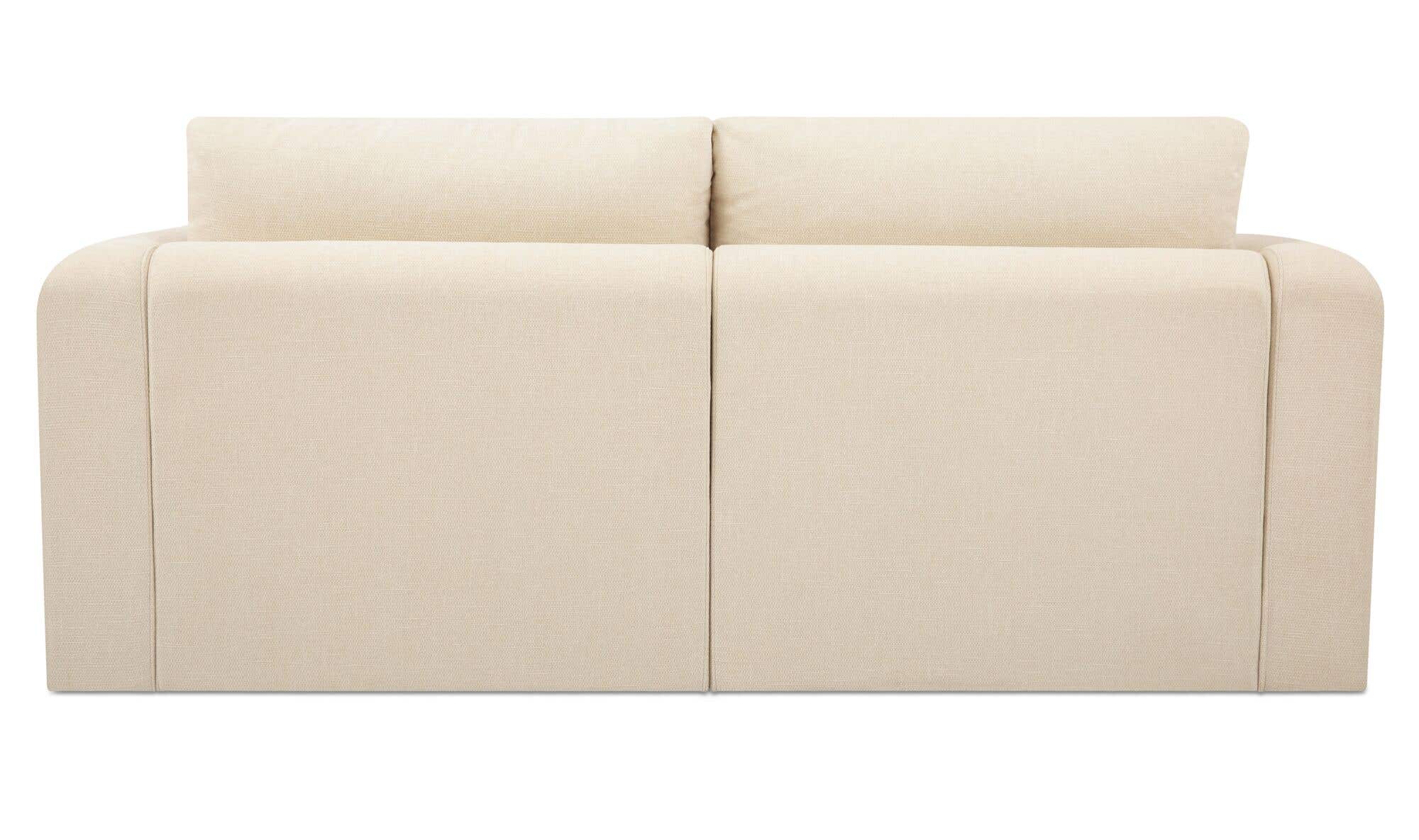 80.3" Light Beige Upholstered Nook Modular Sectional