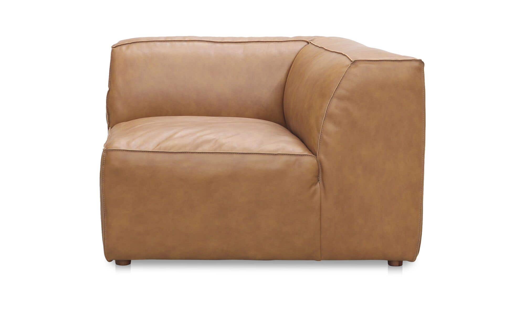 40.5" Sonoran Tan Leather Corner Chair
