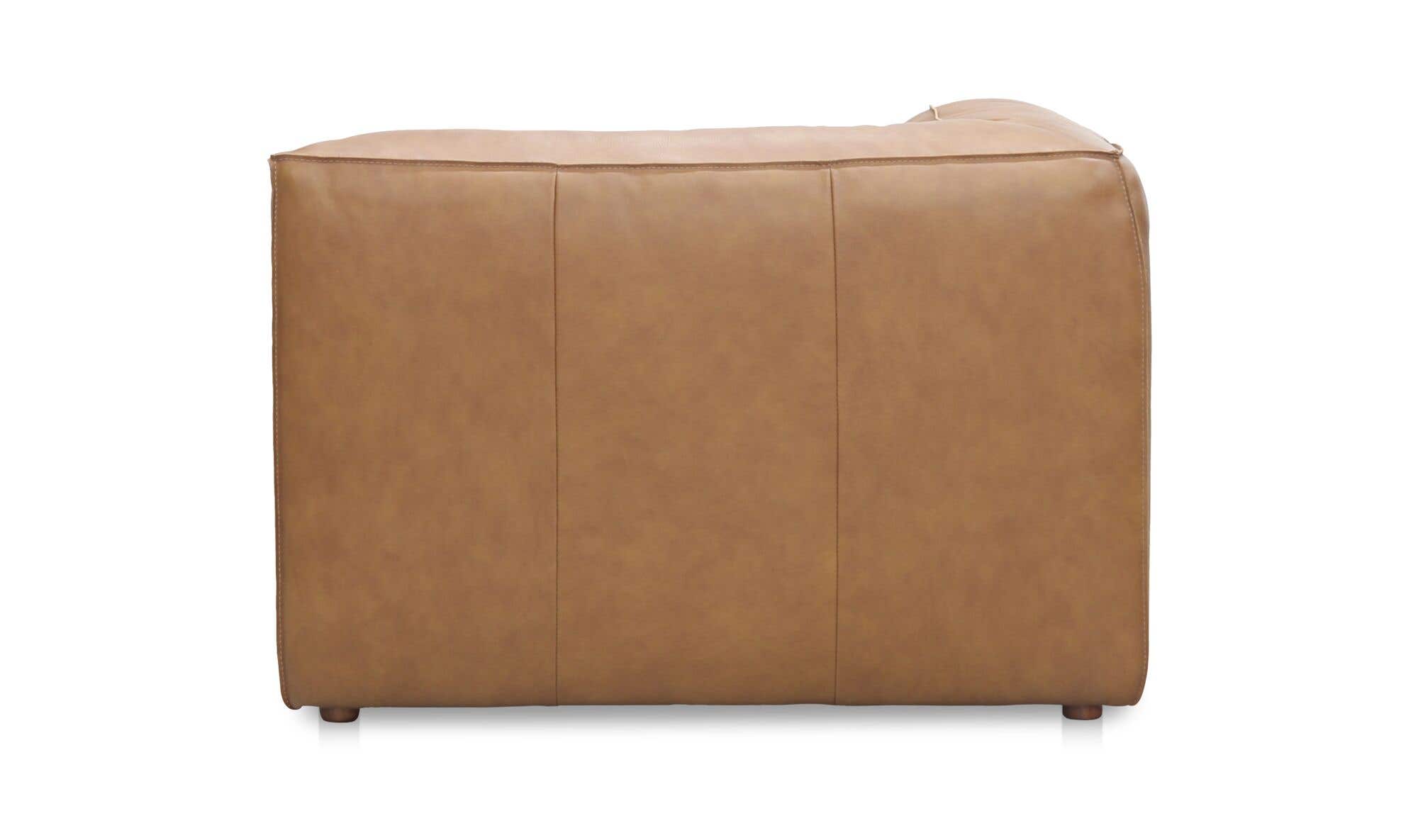 40.5" Sonoran Tan Leather Corner Chair
