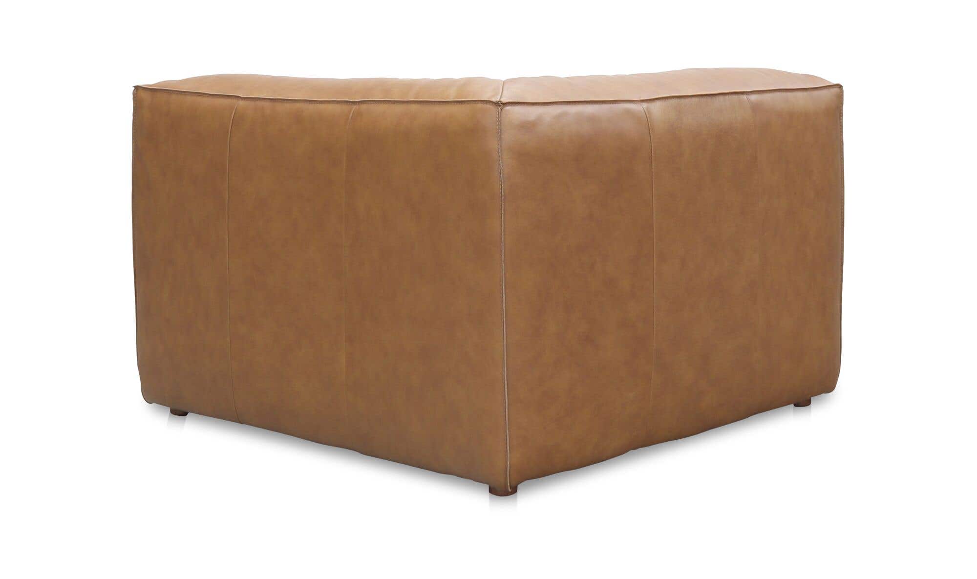 40.5" Sonoran Tan Leather Corner Chair