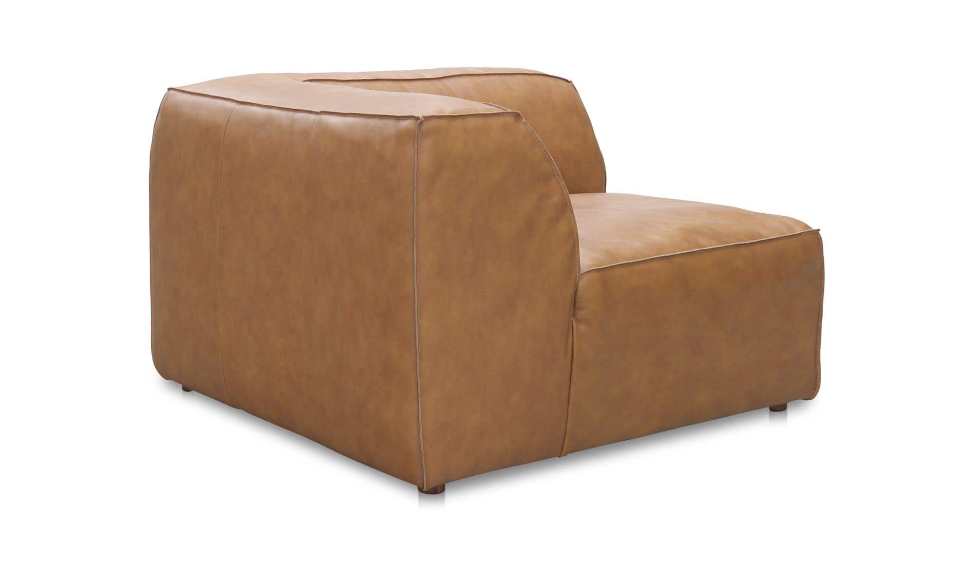 40.5" Sonoran Tan Leather Corner Chair