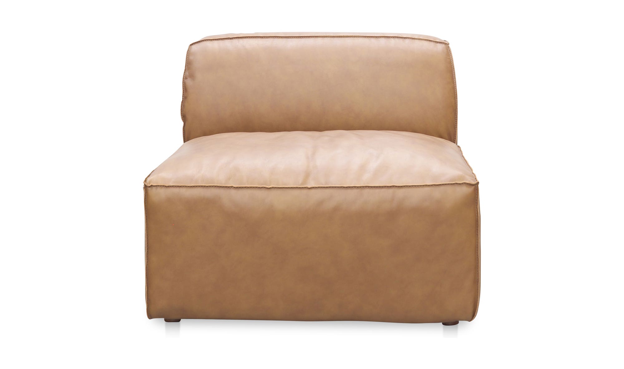 31" Sonoran Tan Leather Slipper Chair