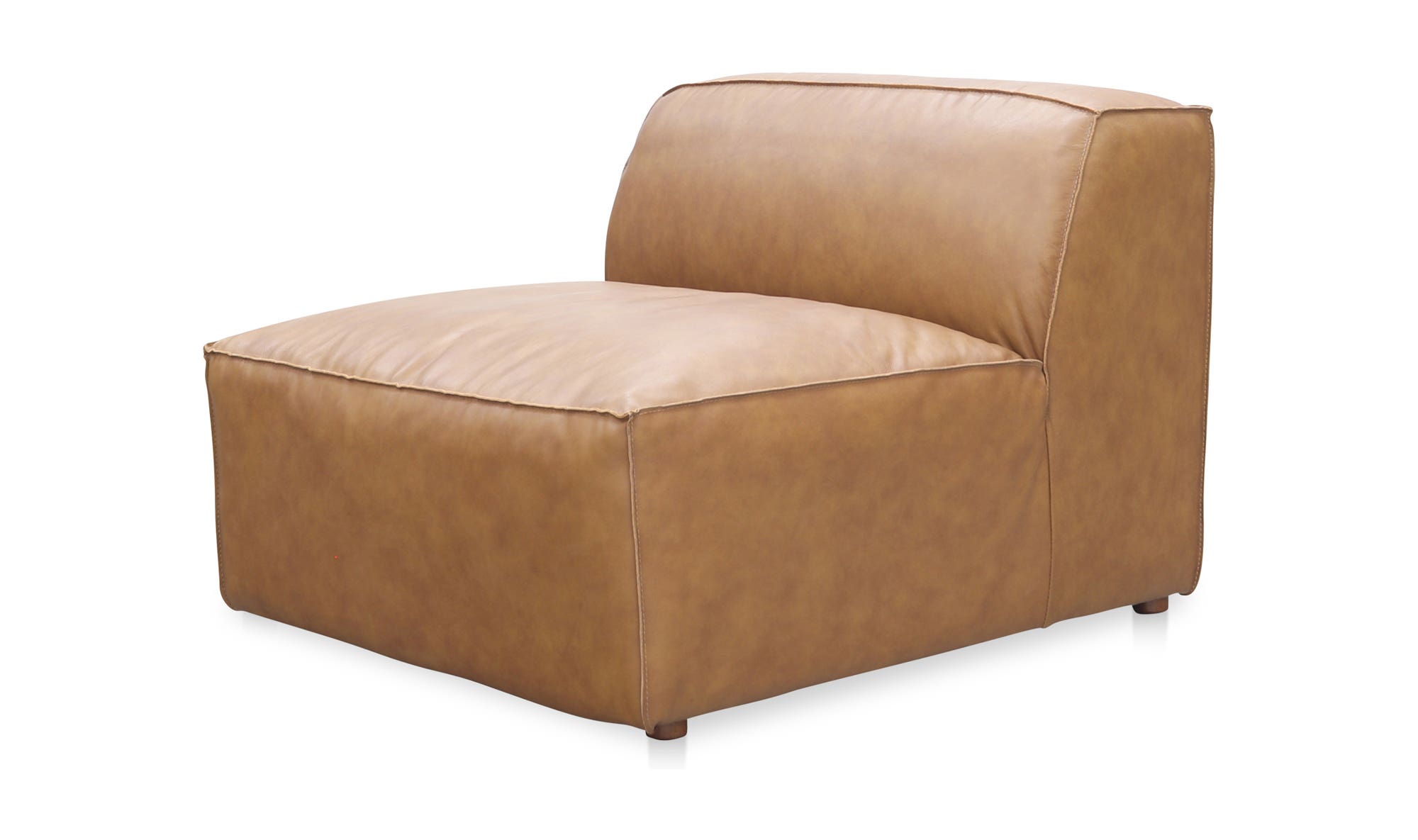 31" Sonoran Tan Leather Slipper Chair