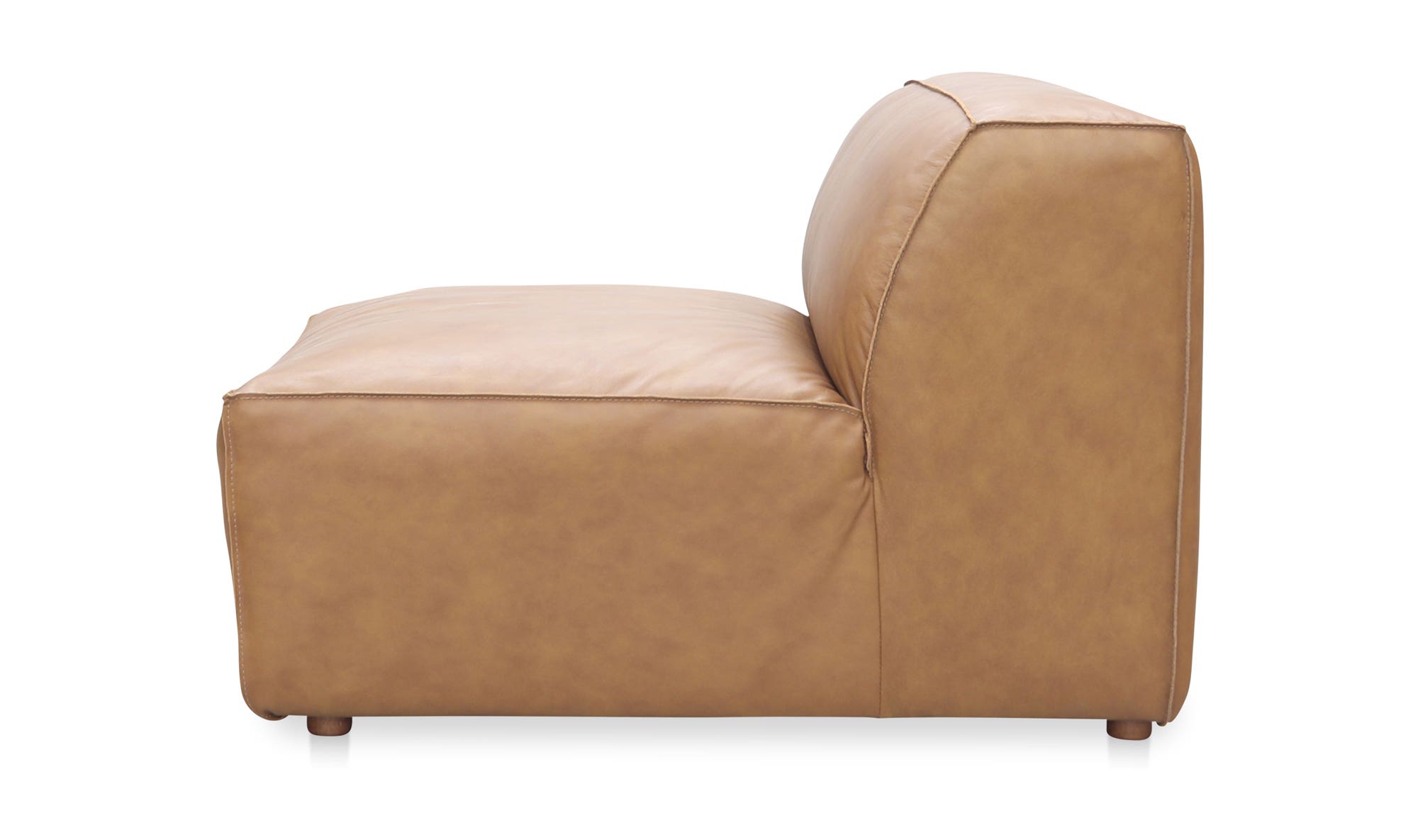 31" Sonoran Tan Leather Slipper Chair