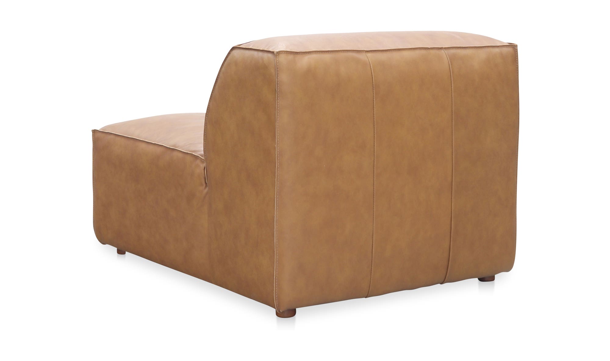31" Sonoran Tan Leather Slipper Chair